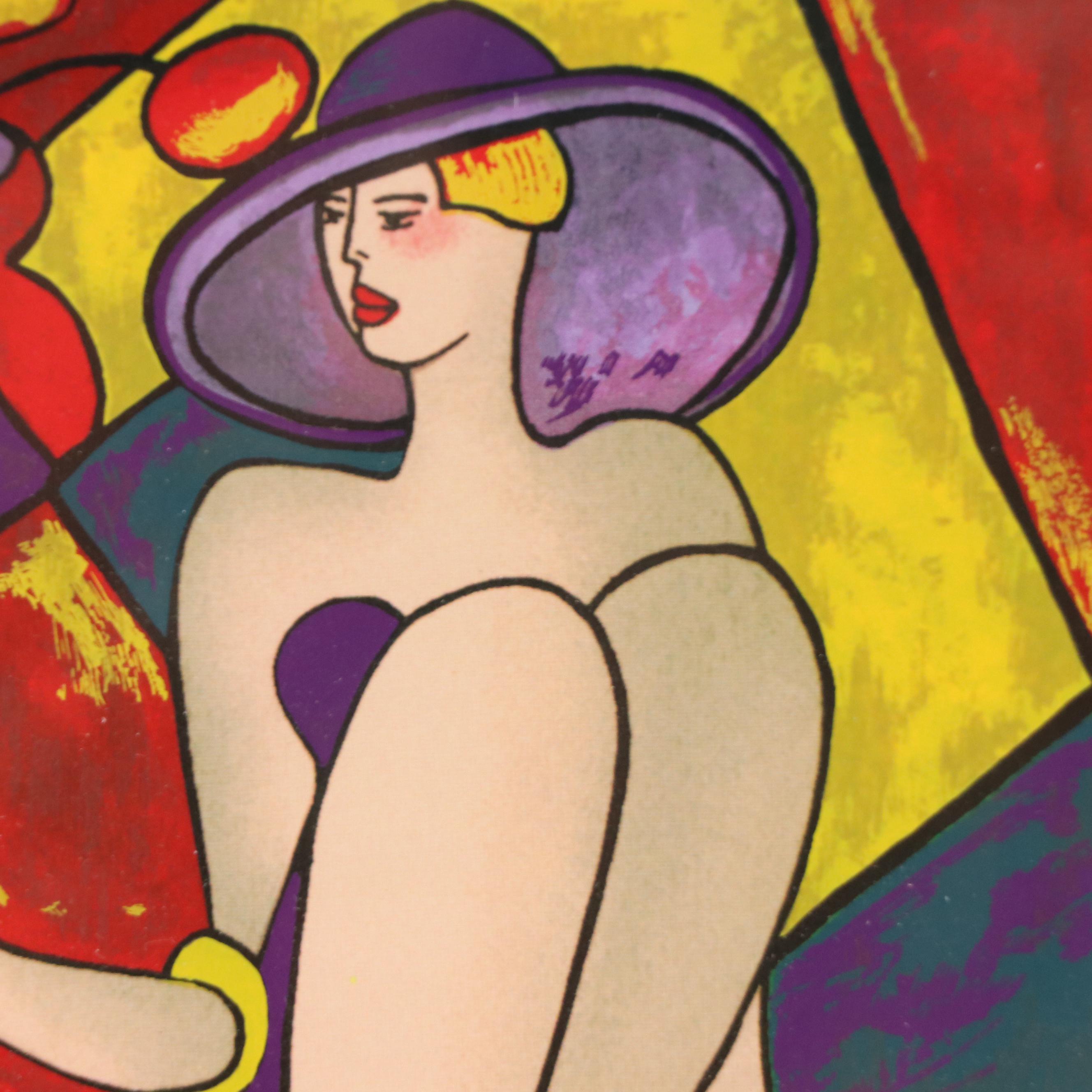 Linda Le Kinff Figural Serigraph "Debbie," 1998