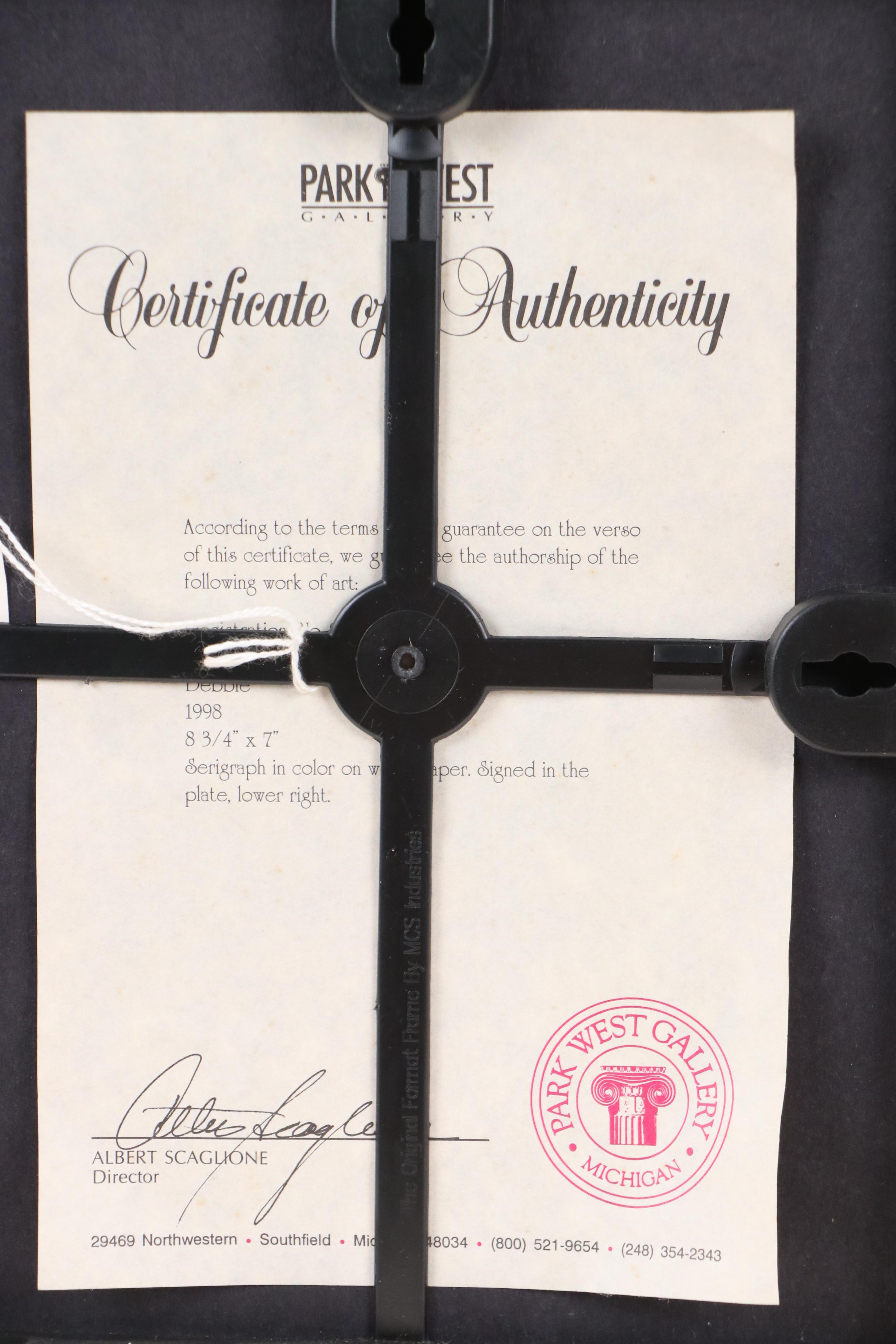 Linda Le Kinff Figural Serigraph "Debbie," 1998