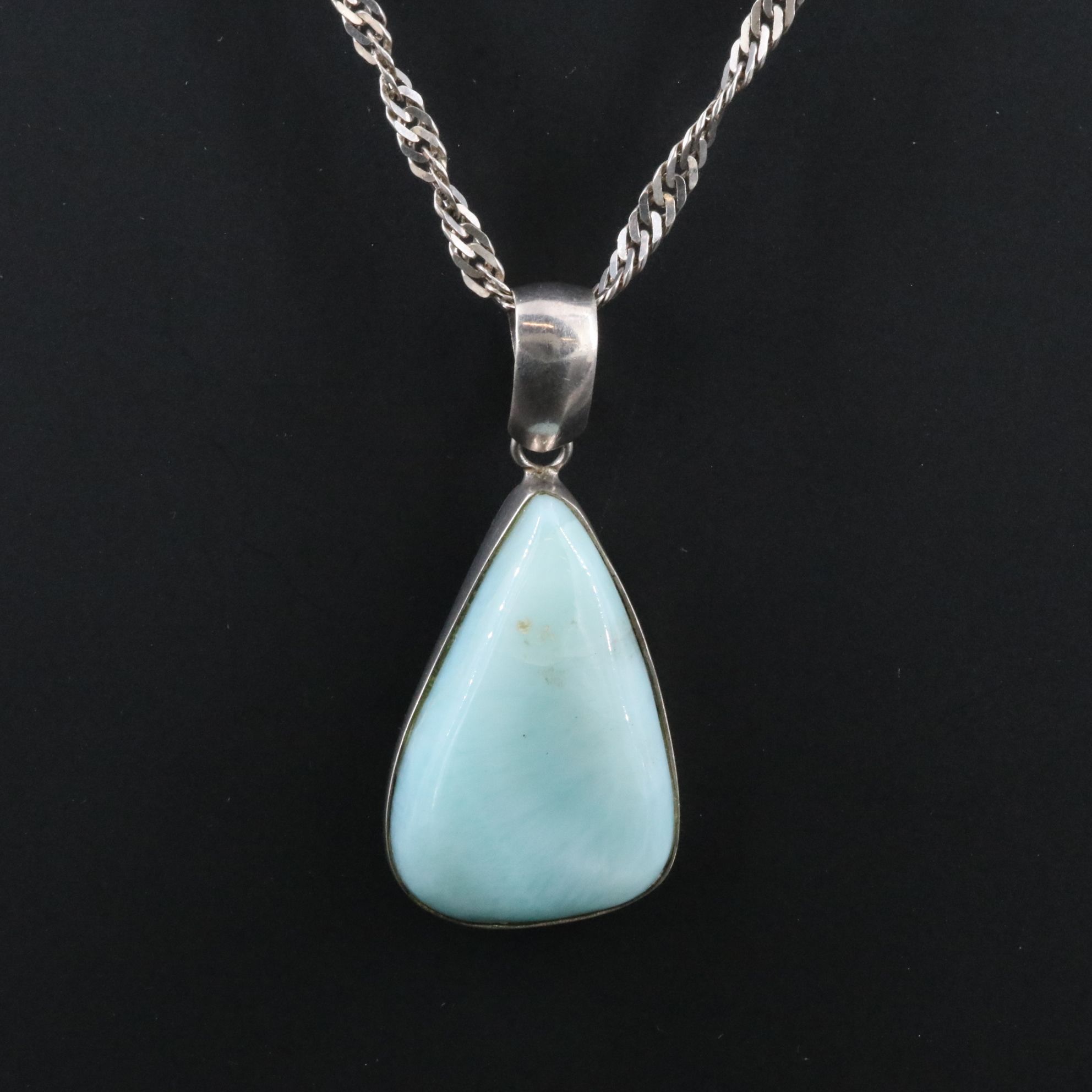 Sterling Larimar Necklace