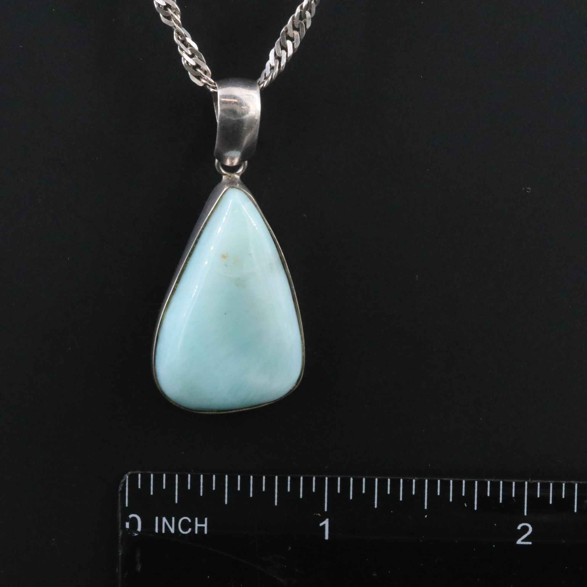 Sterling Larimar Necklace