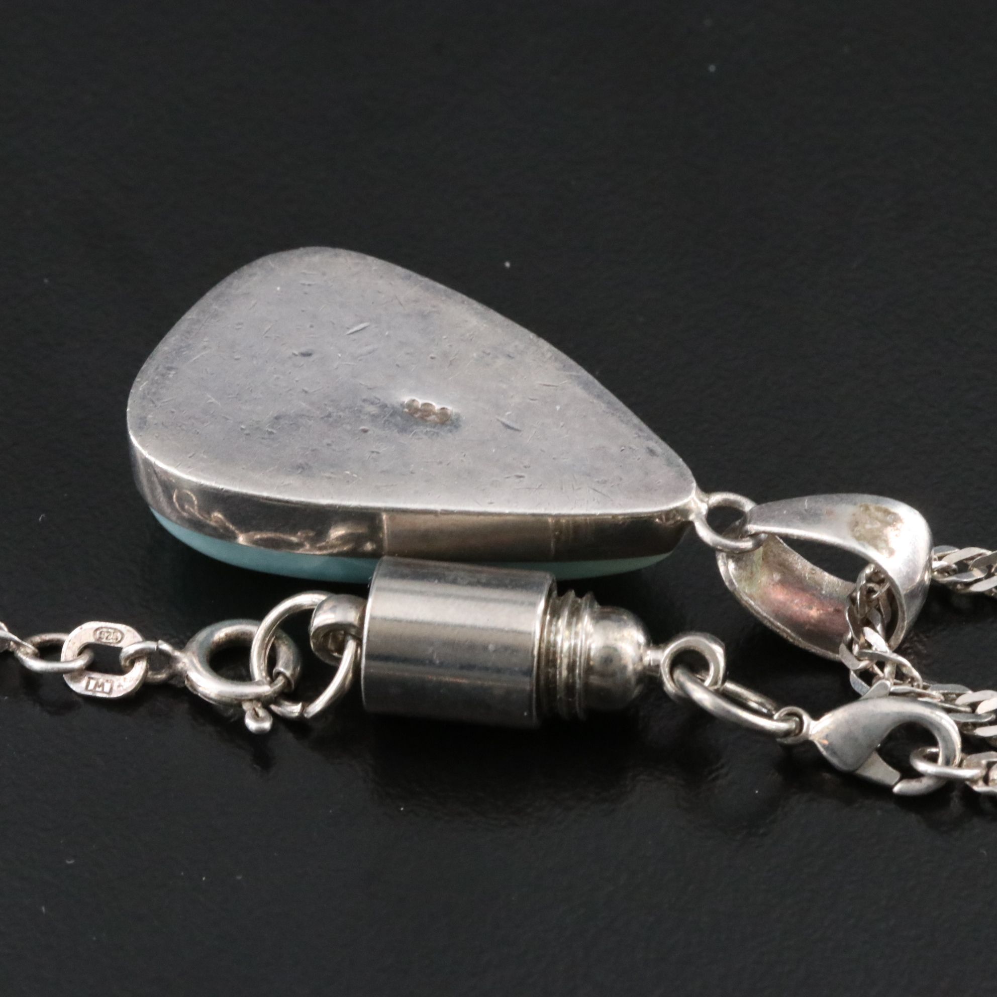 Sterling Larimar Necklace