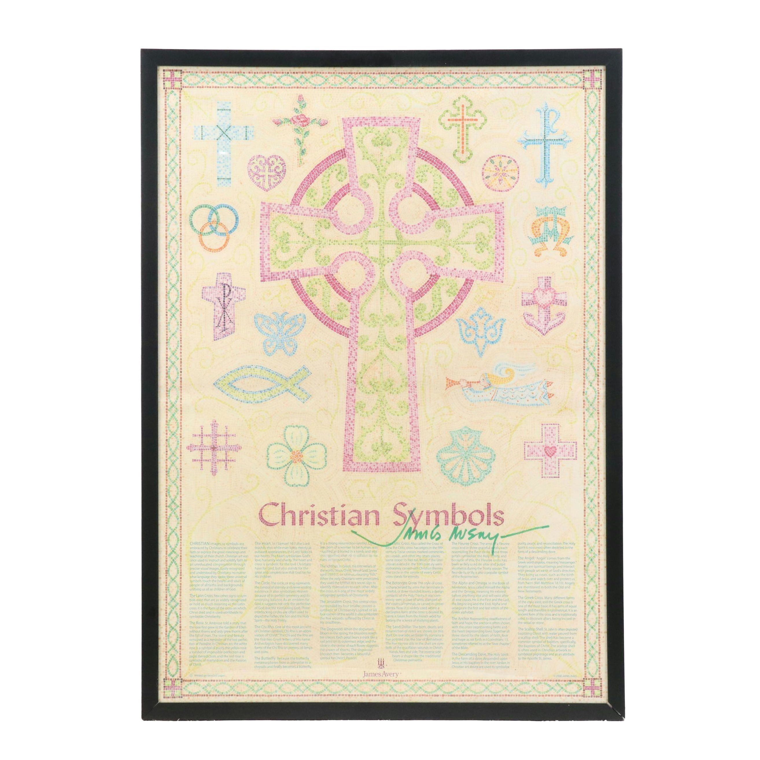 James Avery Offset Lithograph "Christian Symbols," 2008