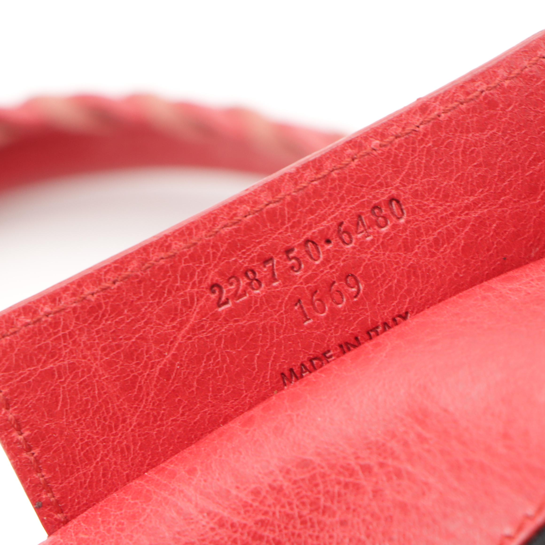 Balenciaga Sunday Classic Studs Tote in Red Distressed Lambskin Leather