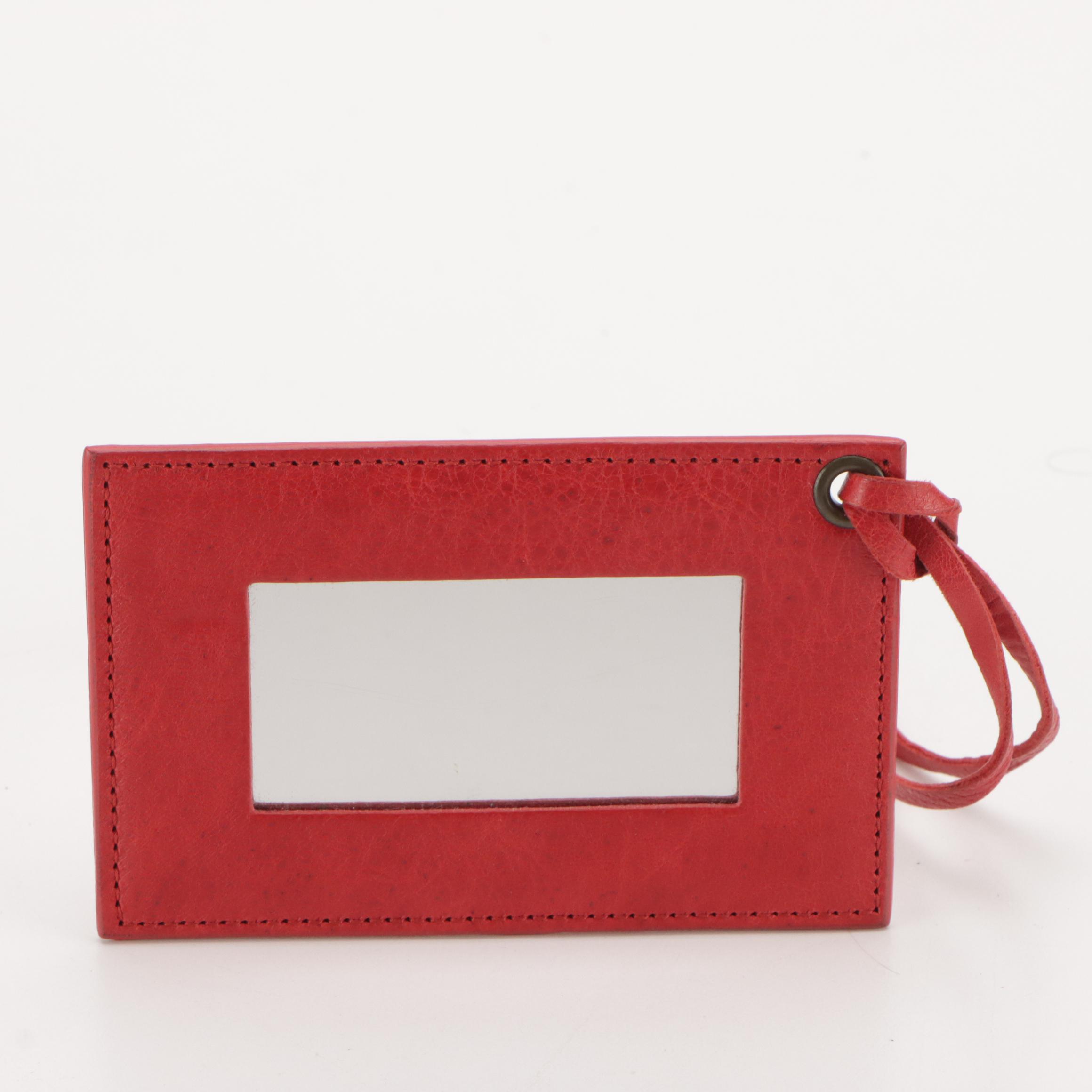 Balenciaga Sunday Classic Studs Tote in Red Distressed Lambskin Leather