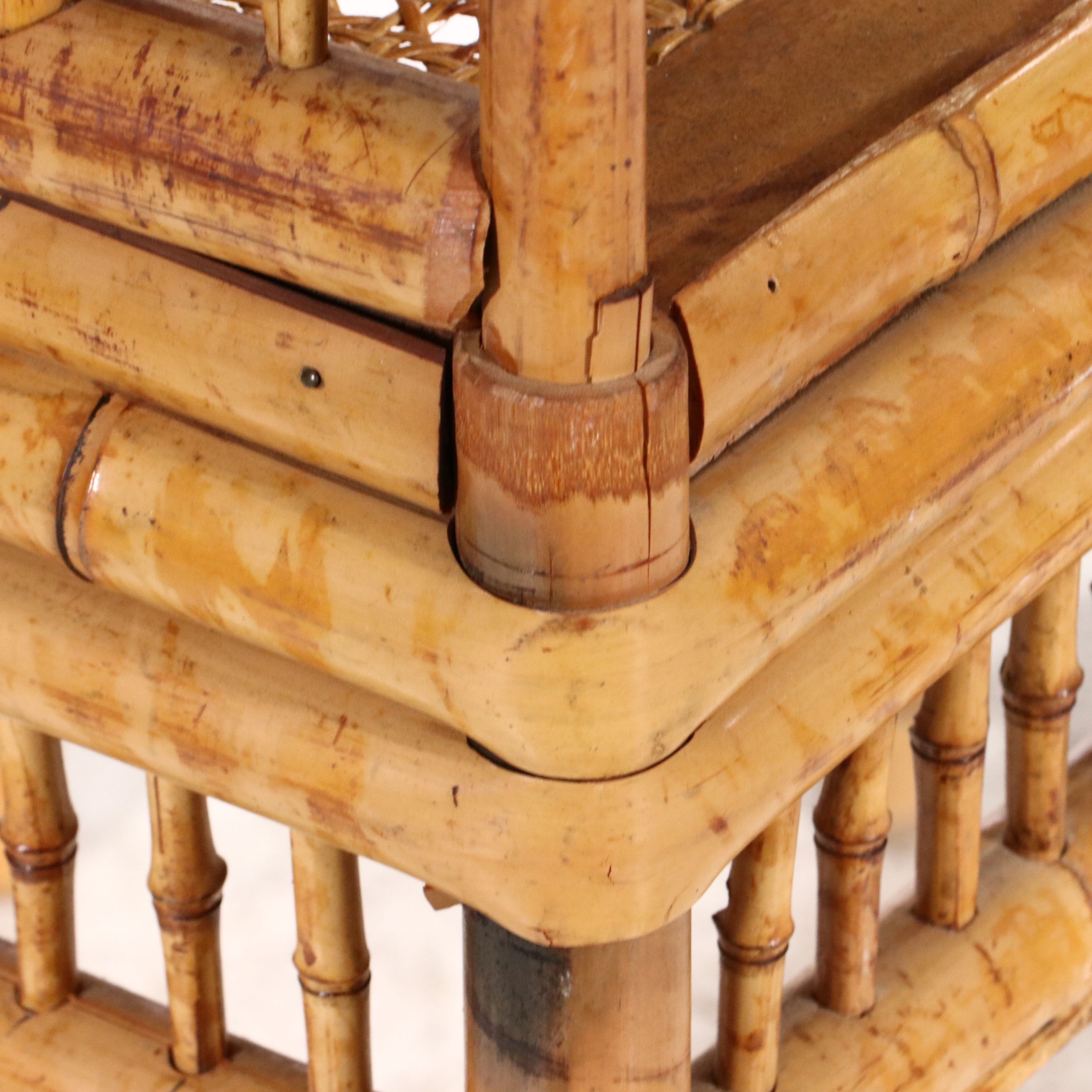 Brighton Pavilion Style Bamboo and Cane Seat Chair, Late 20th Century