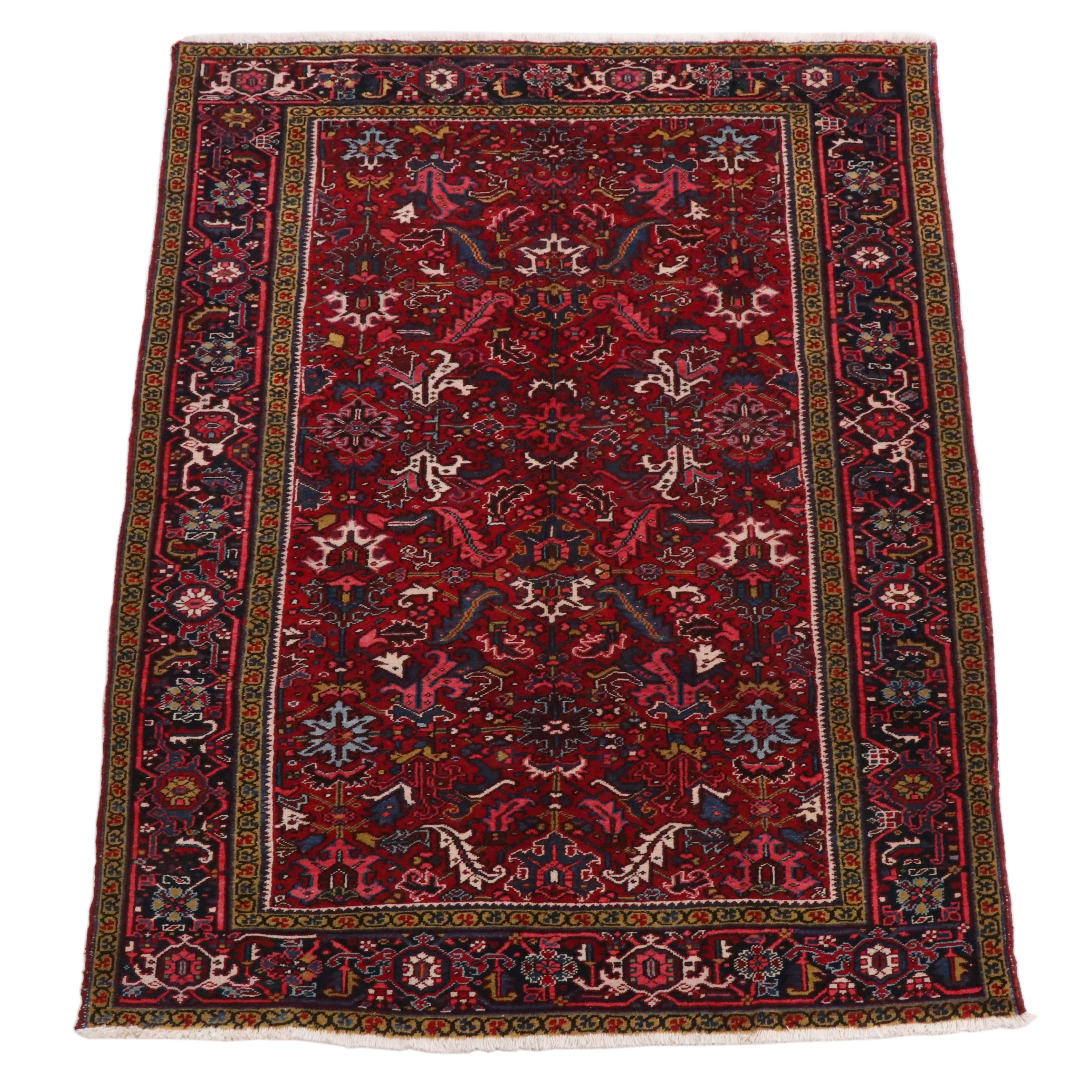 6'10 x 10'1 Hand-Knotted Persian Heriz Area Rug