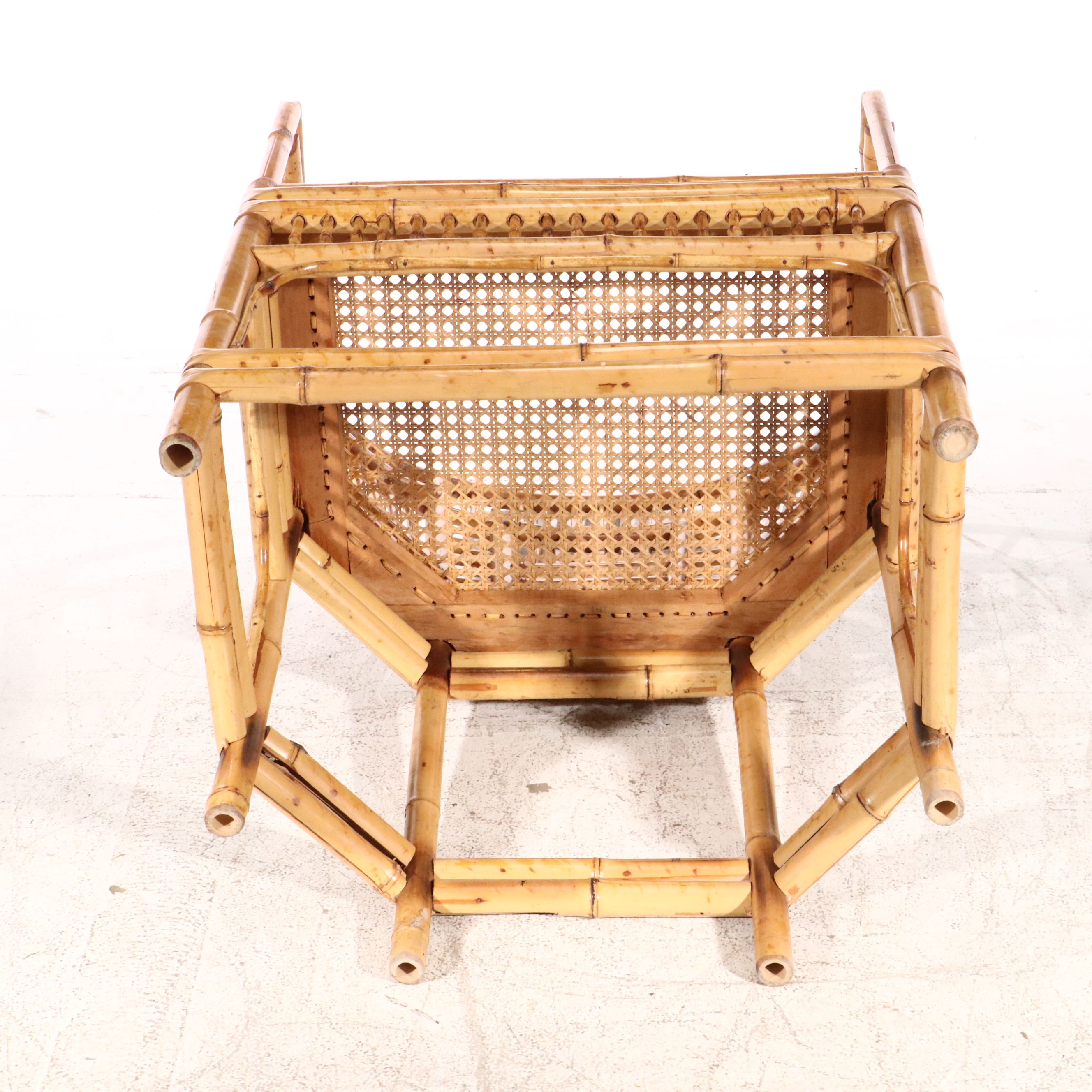 Brighton Pavilion Style Bamboo and Cane Seat Chair, Late 20th Century