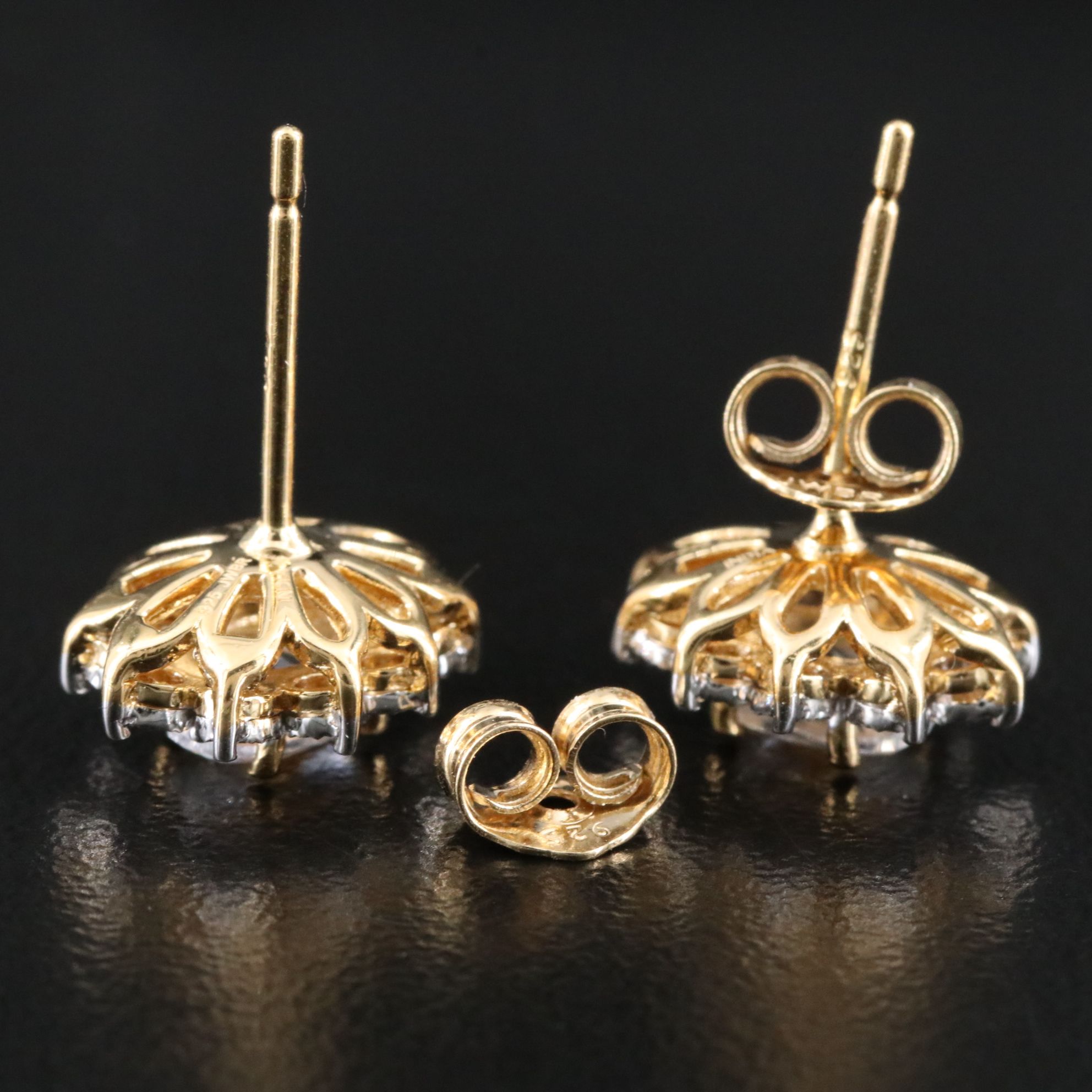 Sterling White Sapphire and Diamond Earrings