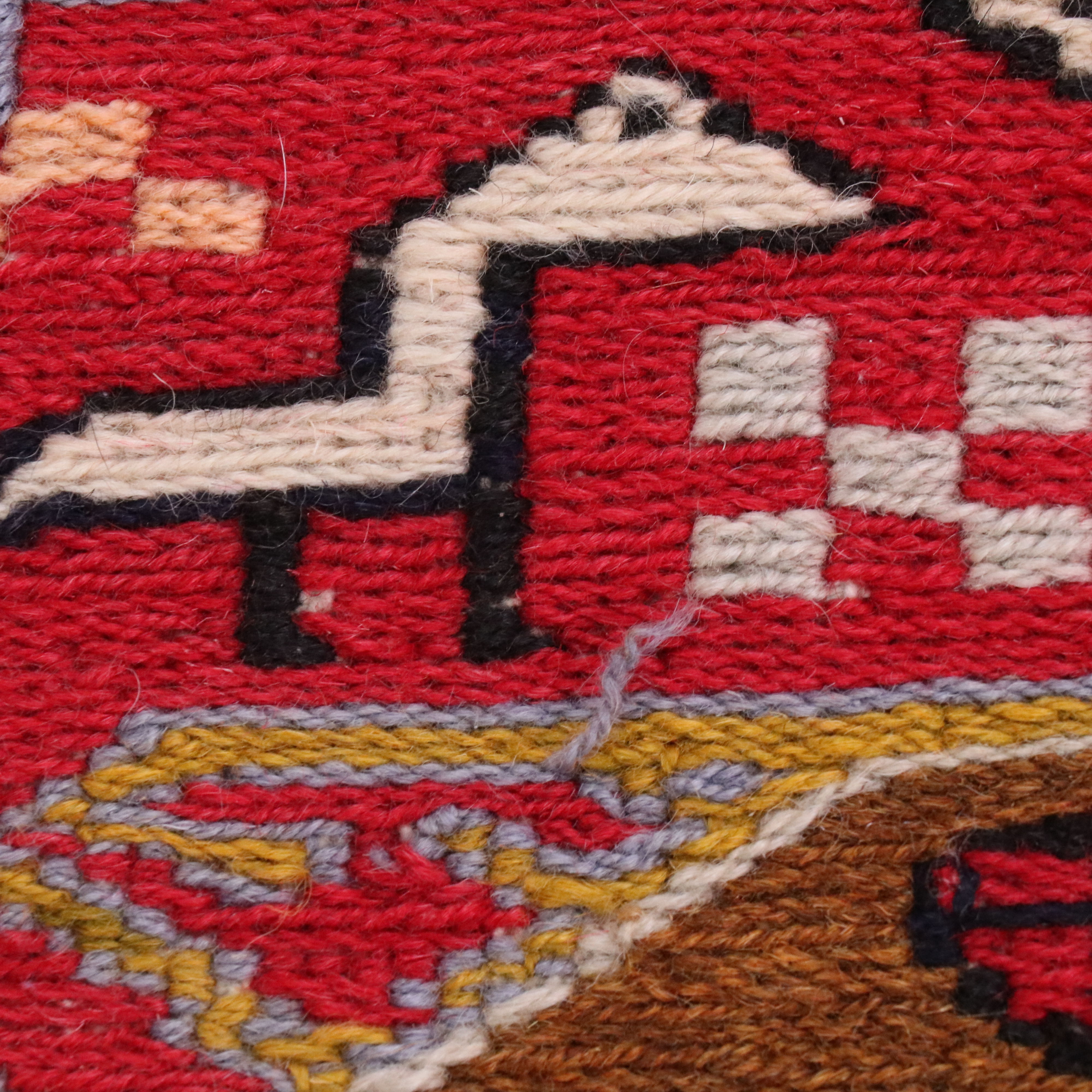 3'9 x 7'5 Handwoven Caucasian Shirvan Soumak Area Rug