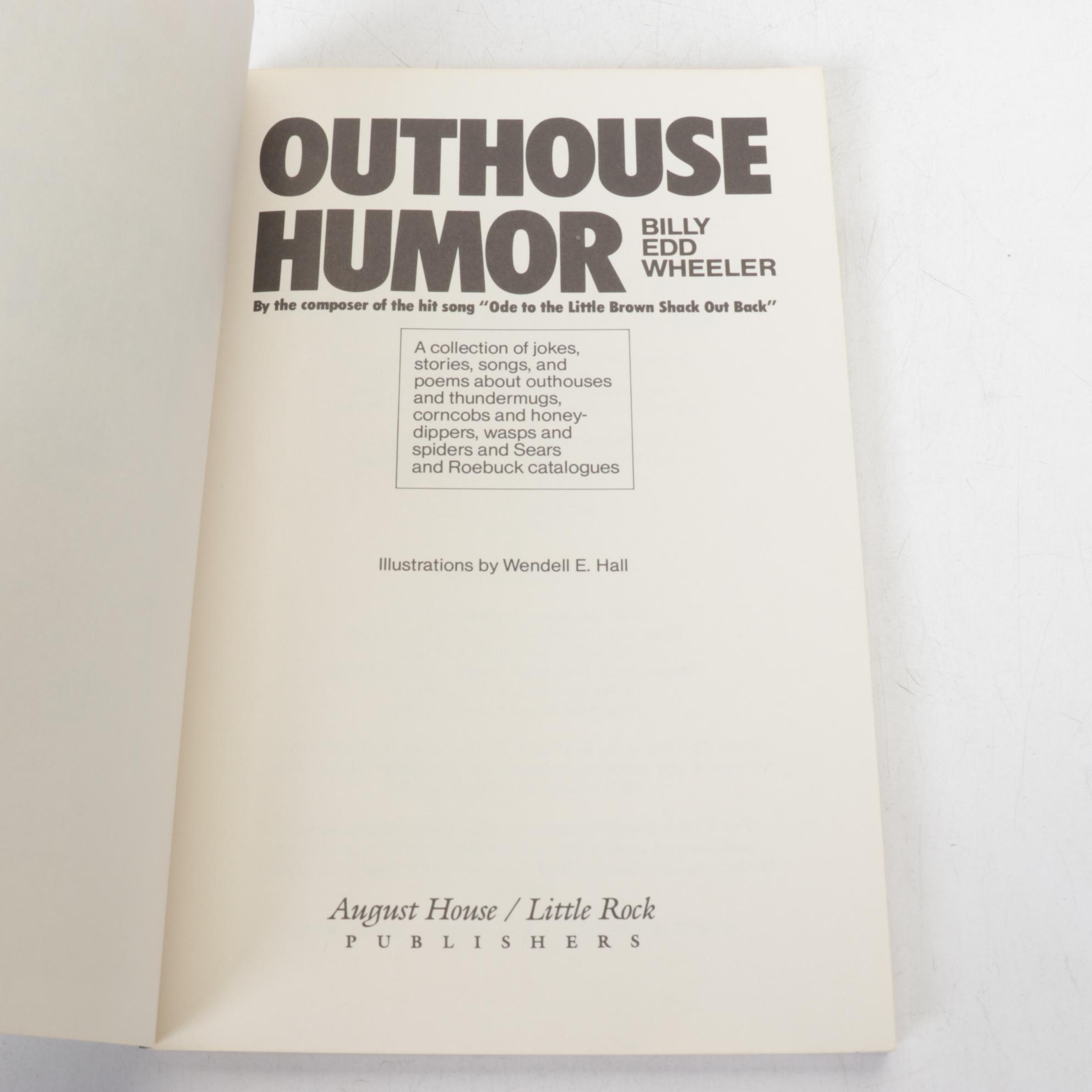 "Outhouses of the East" with Other Outhouse Themed Books and Resin Picture Frame
