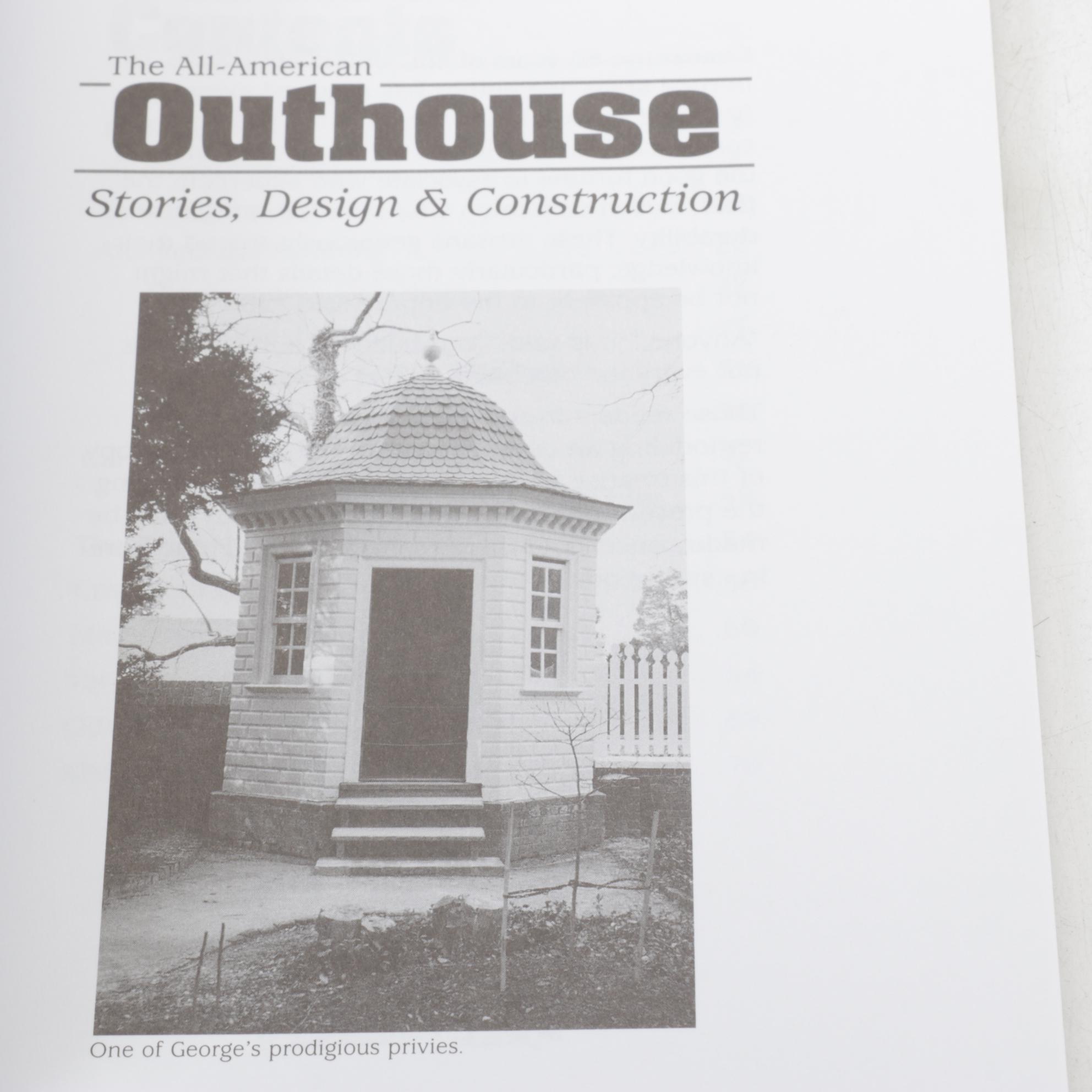 "Outhouses of the East" with Other Outhouse Themed Books and Resin Picture Frame