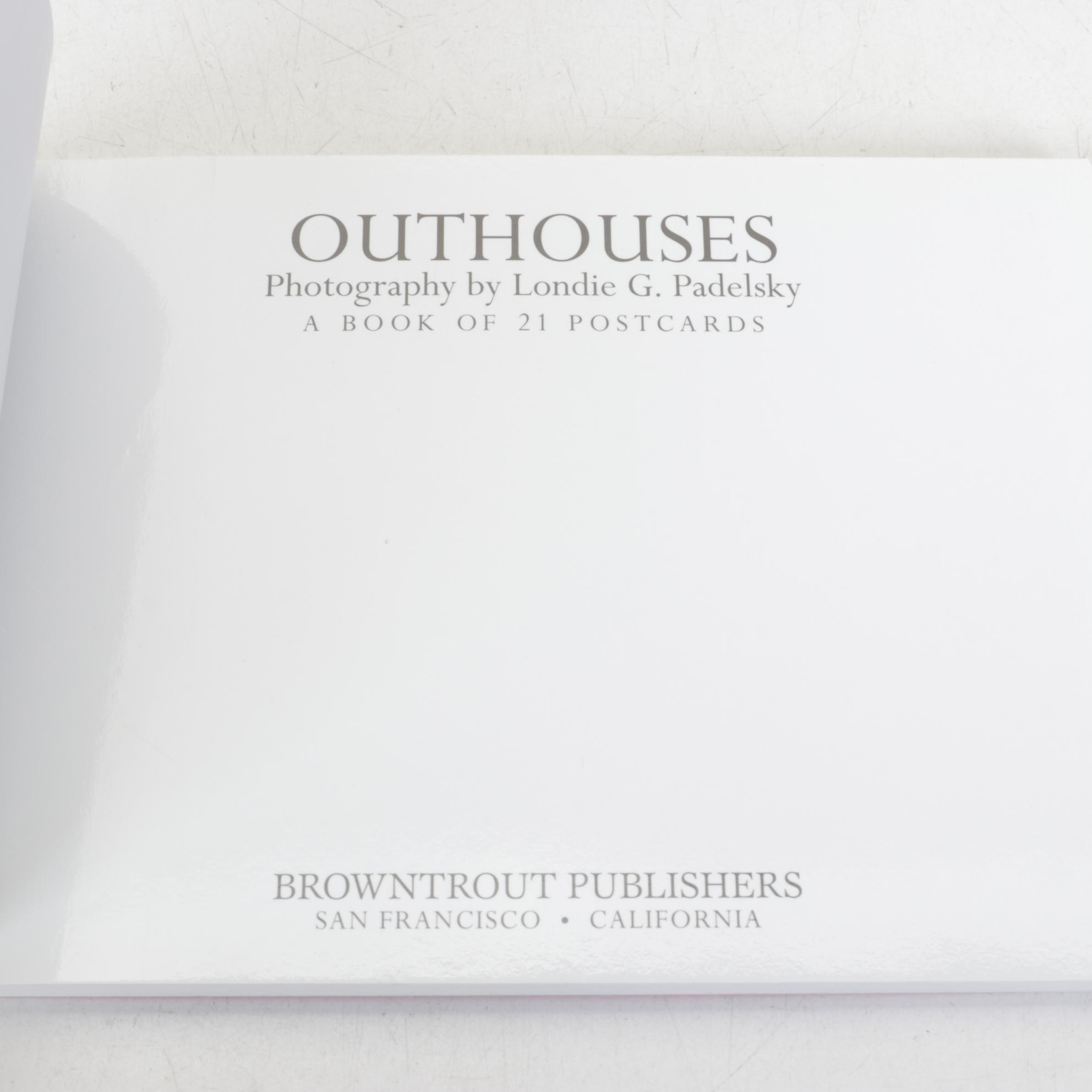 "Outhouses of the East" with Other Outhouse Themed Books and Resin Picture Frame