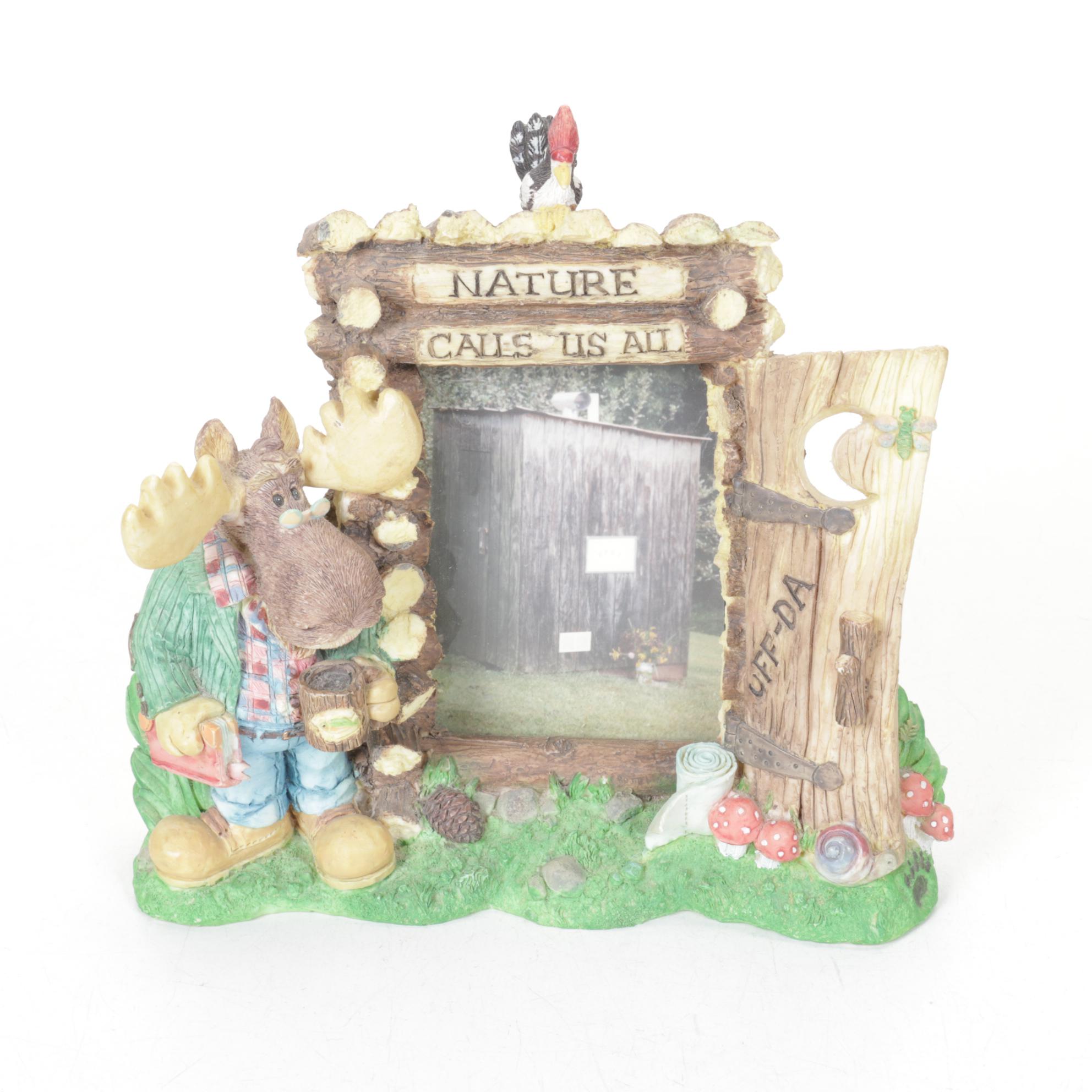 "Outhouses of the East" with Other Outhouse Themed Books and Resin Picture Frame