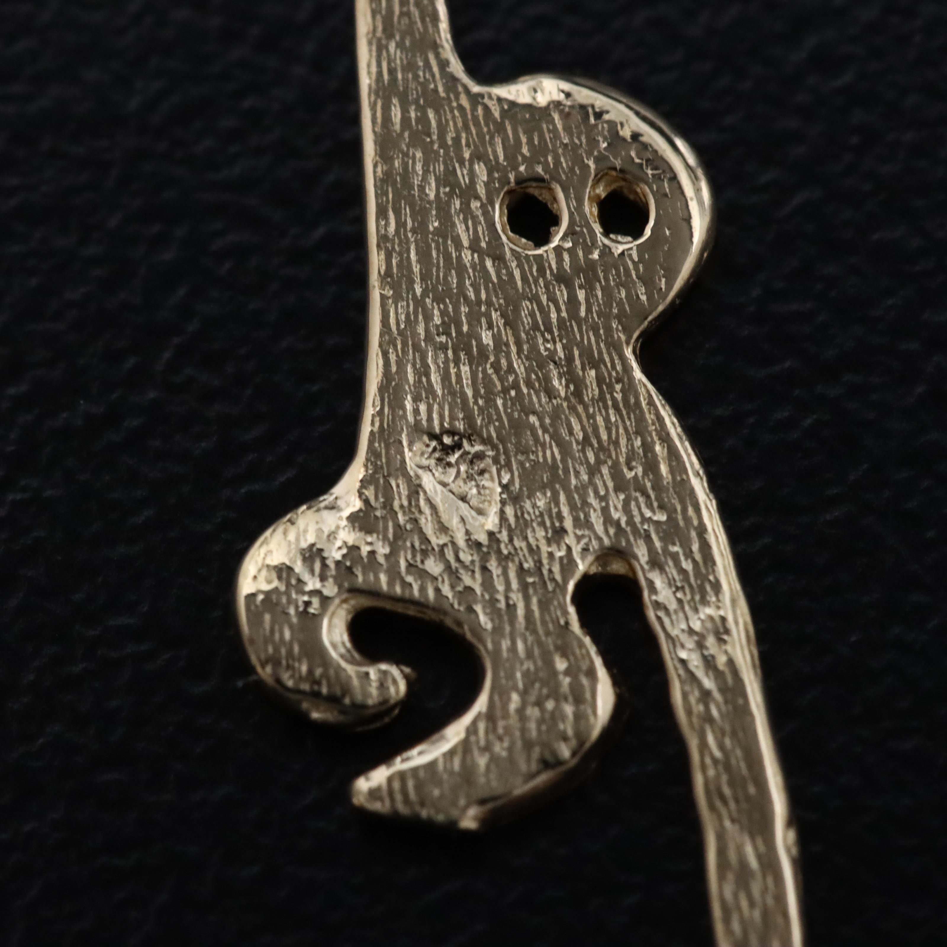 14K Monkey Pendant