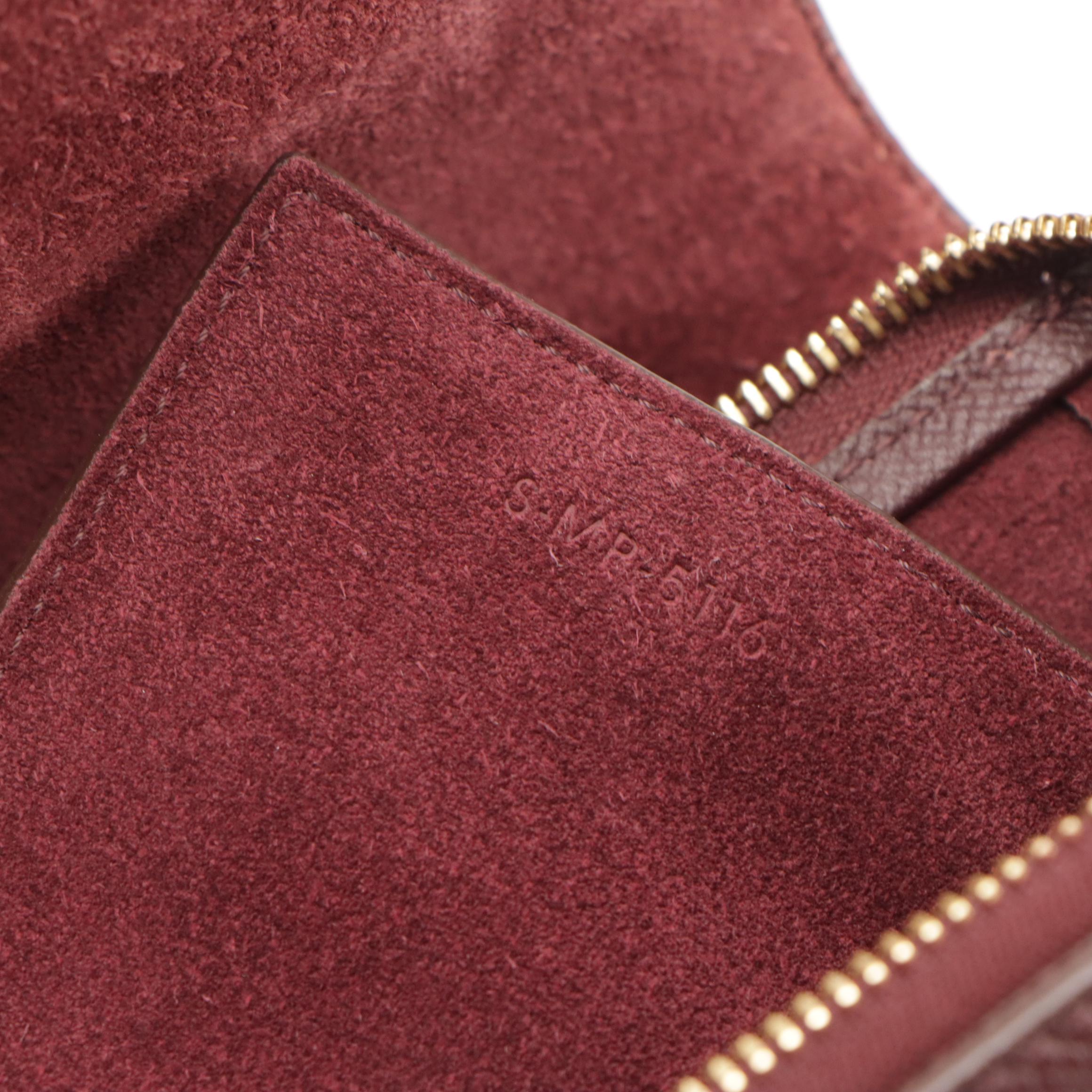 Céline Micro Belt Two-Way Bag in Deep Burgundy Grained Calfskin Leather