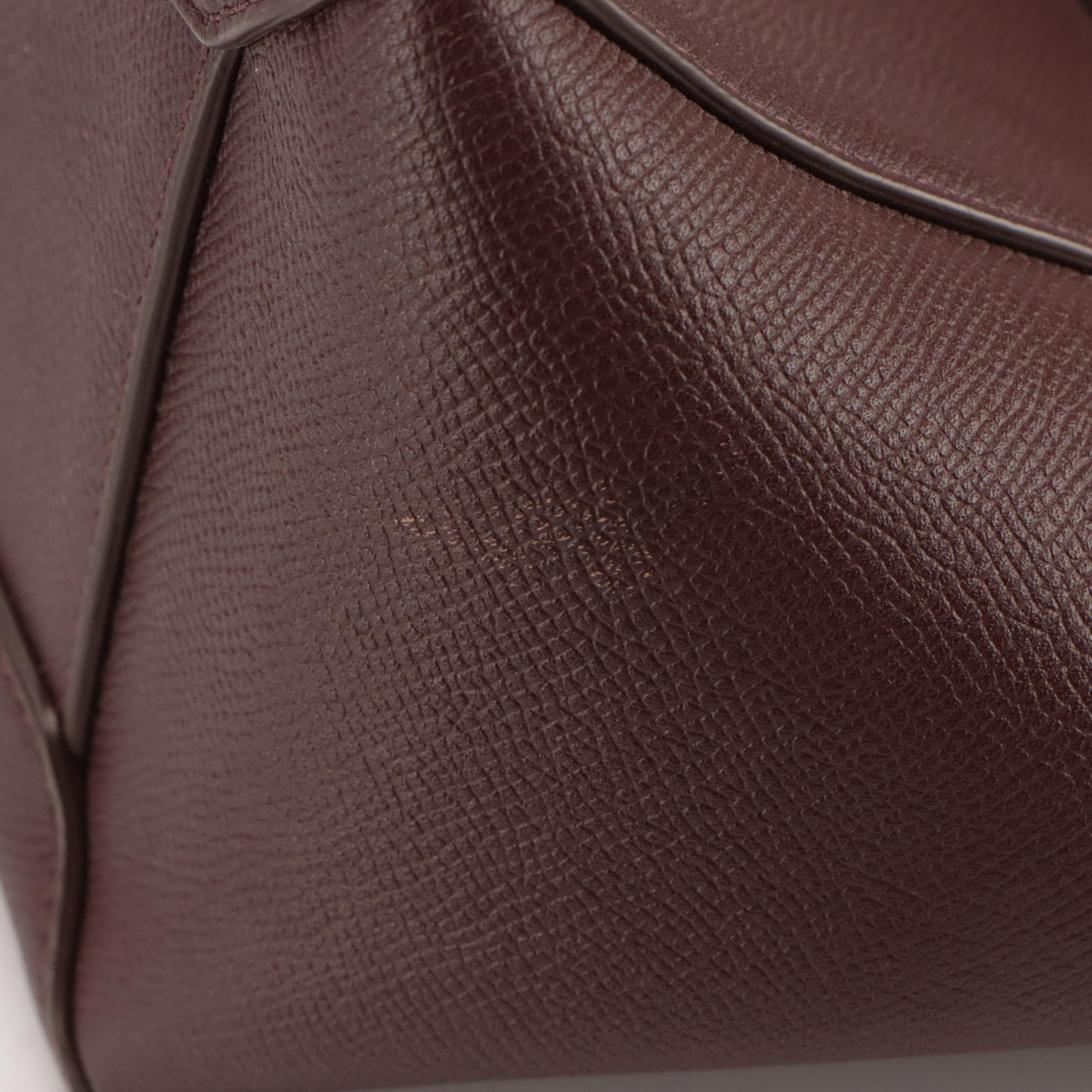 Céline Micro Belt Two-Way Bag in Deep Burgundy Grained Calfskin Leather