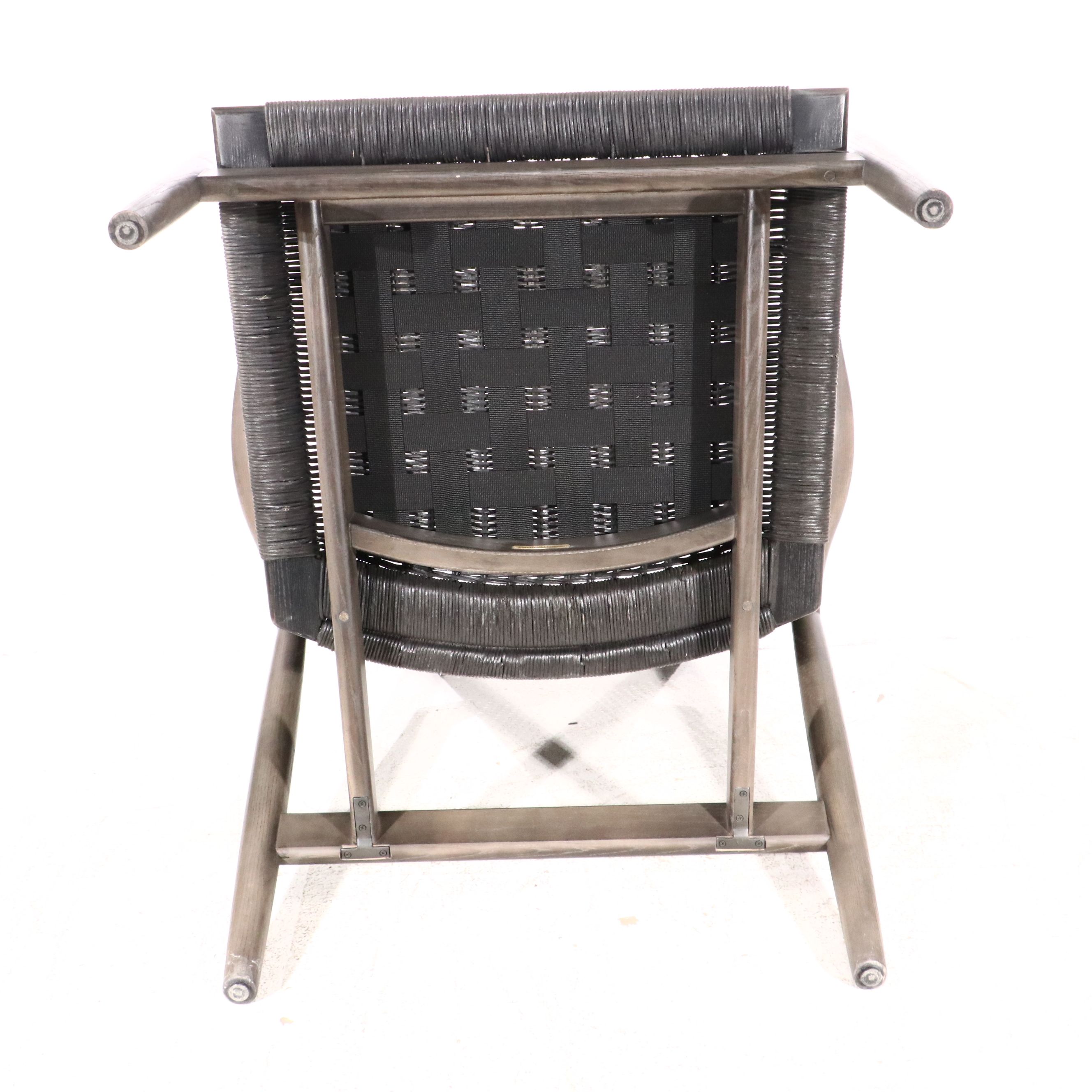 Pair of Contemporary Crate & Barrel Wicker Woven Armchairs