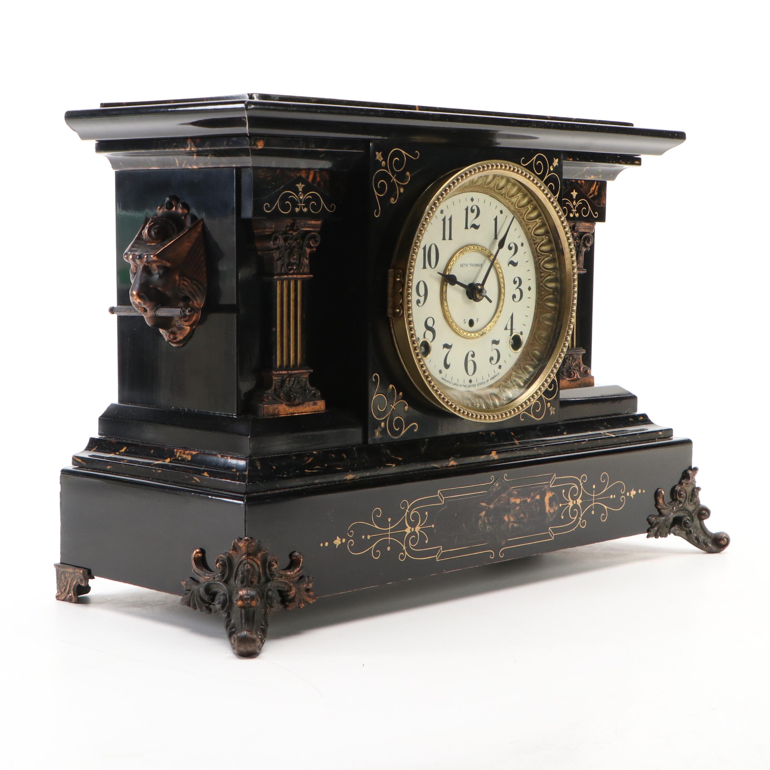 Seth Thomas Adamantine Mantel Clock, 1898