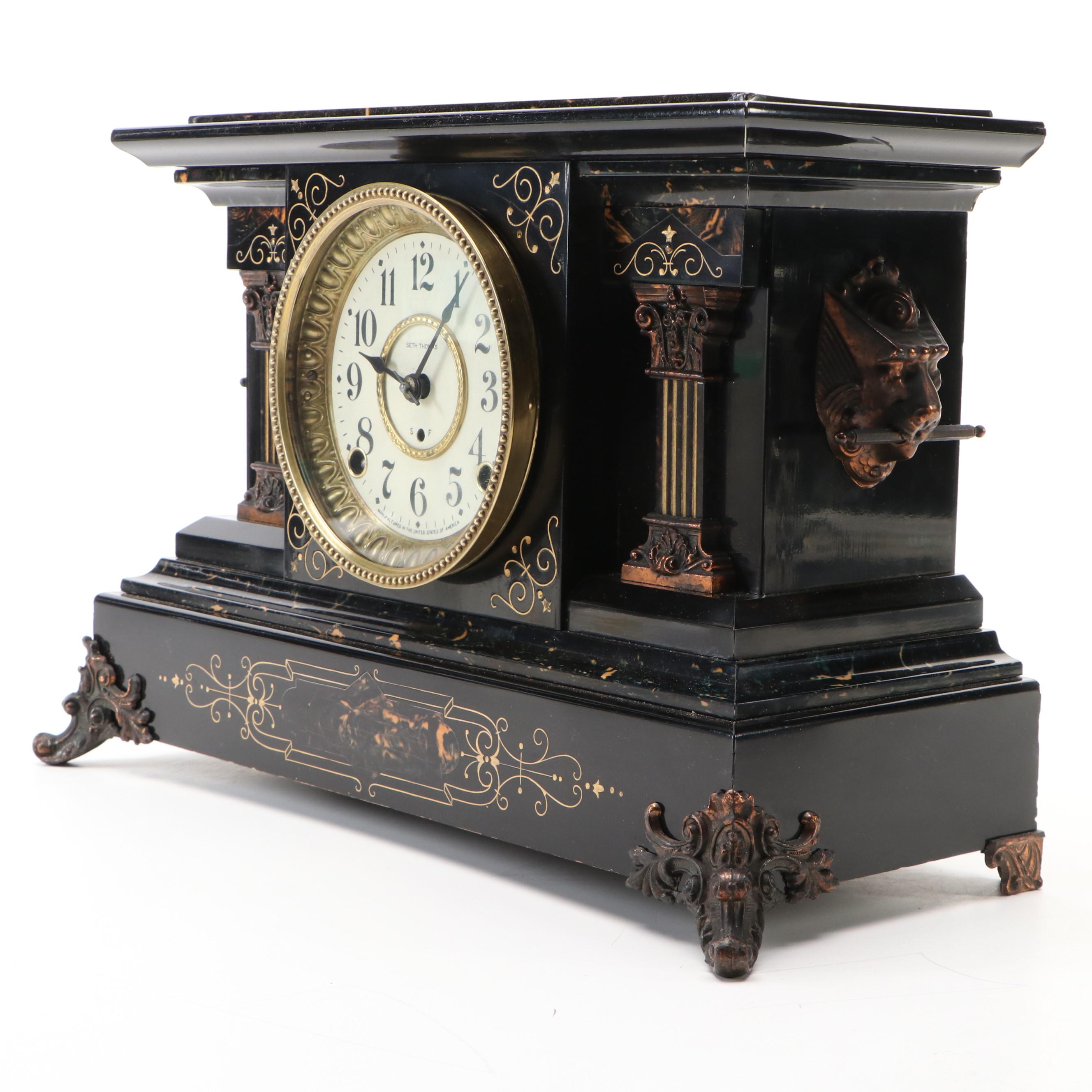 Seth Thomas Adamantine Mantel Clock, 1898