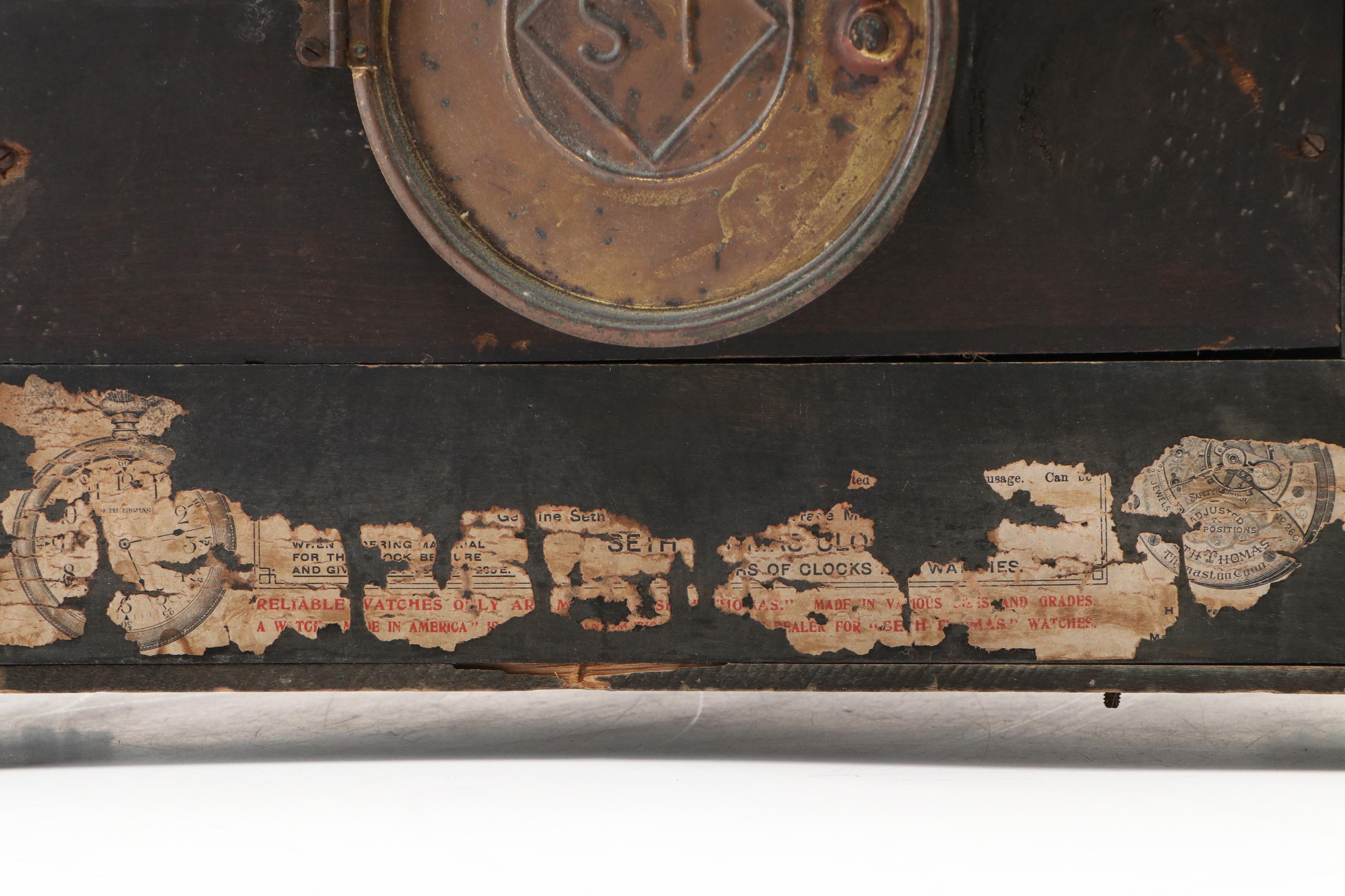 Seth Thomas Adamantine Mantel Clock, 1898