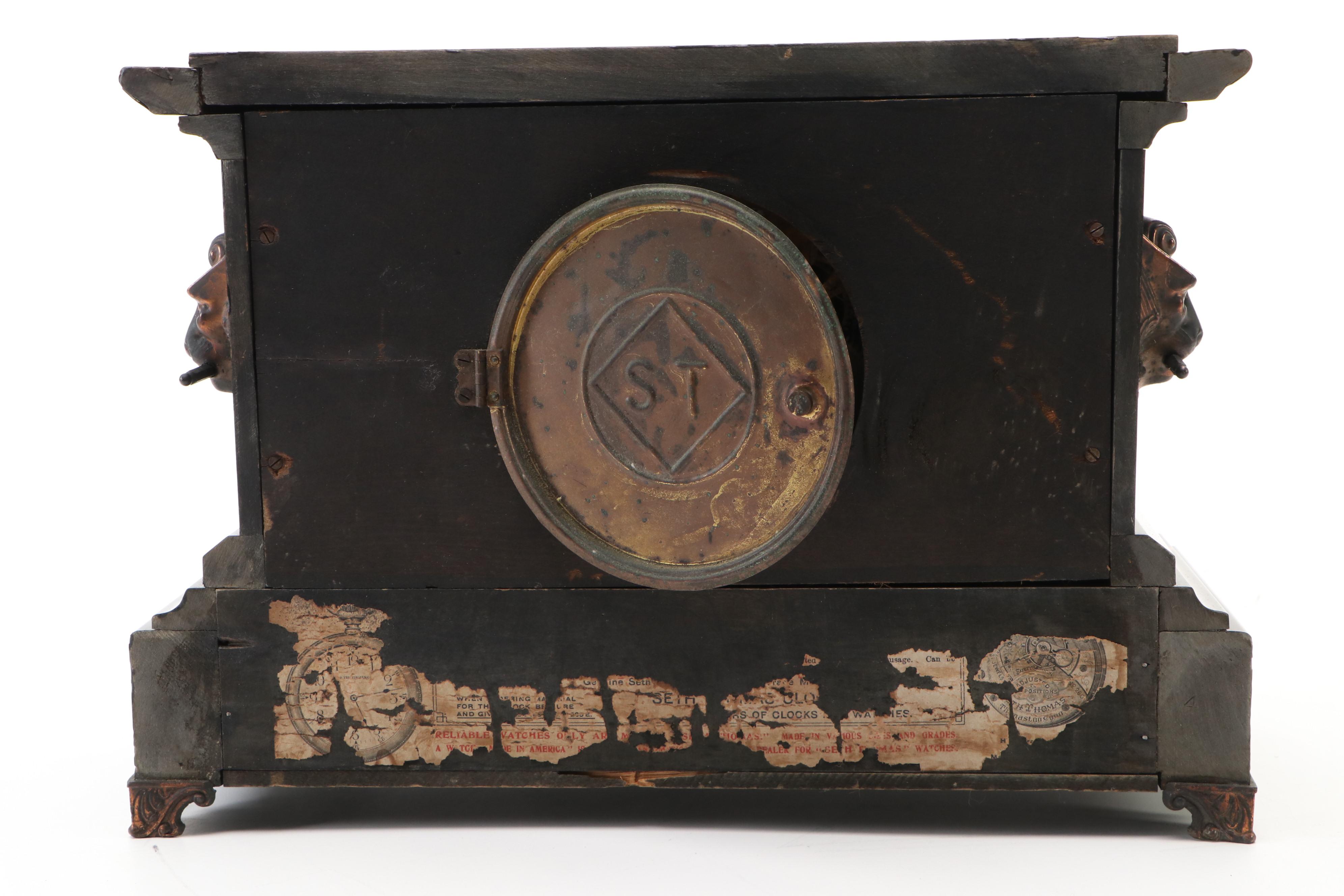 Seth Thomas Adamantine Mantel Clock, 1898