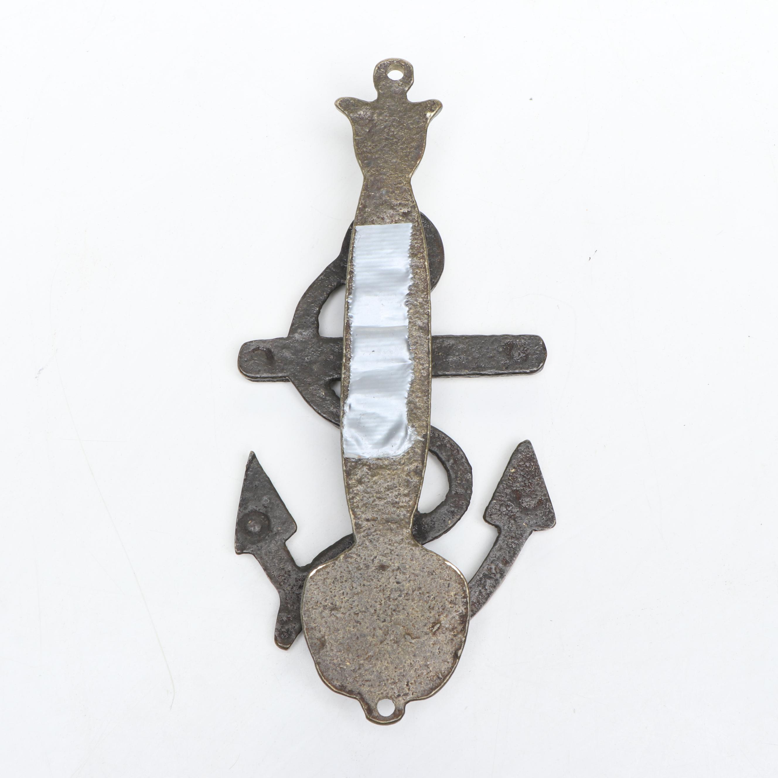 Brass Signed, Door Knockers, Bell, Dolphins and More Decor, Mid to Late 20th C.