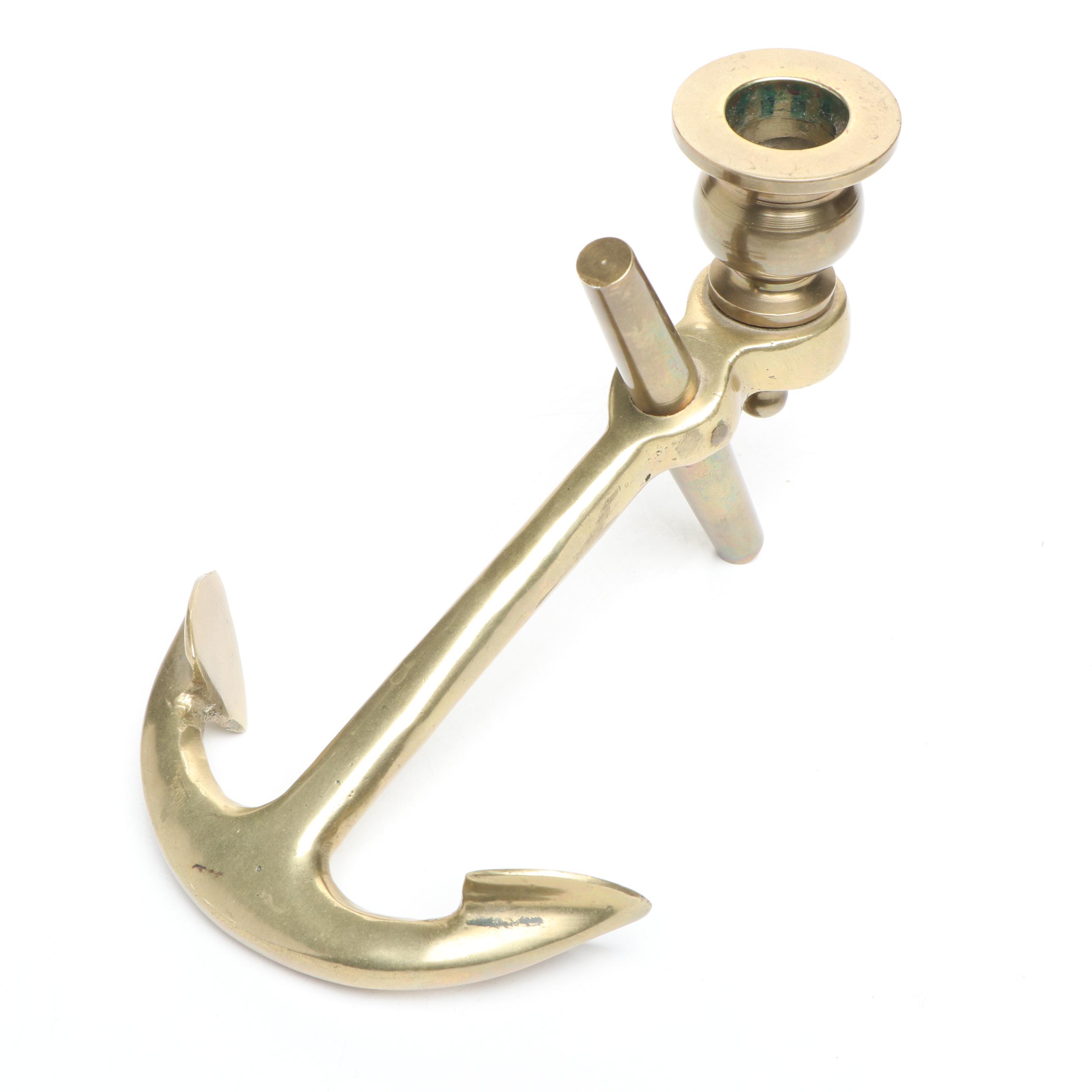 Brass Signed, Door Knockers, Bell, Dolphins and More Decor, Mid to Late 20th C.