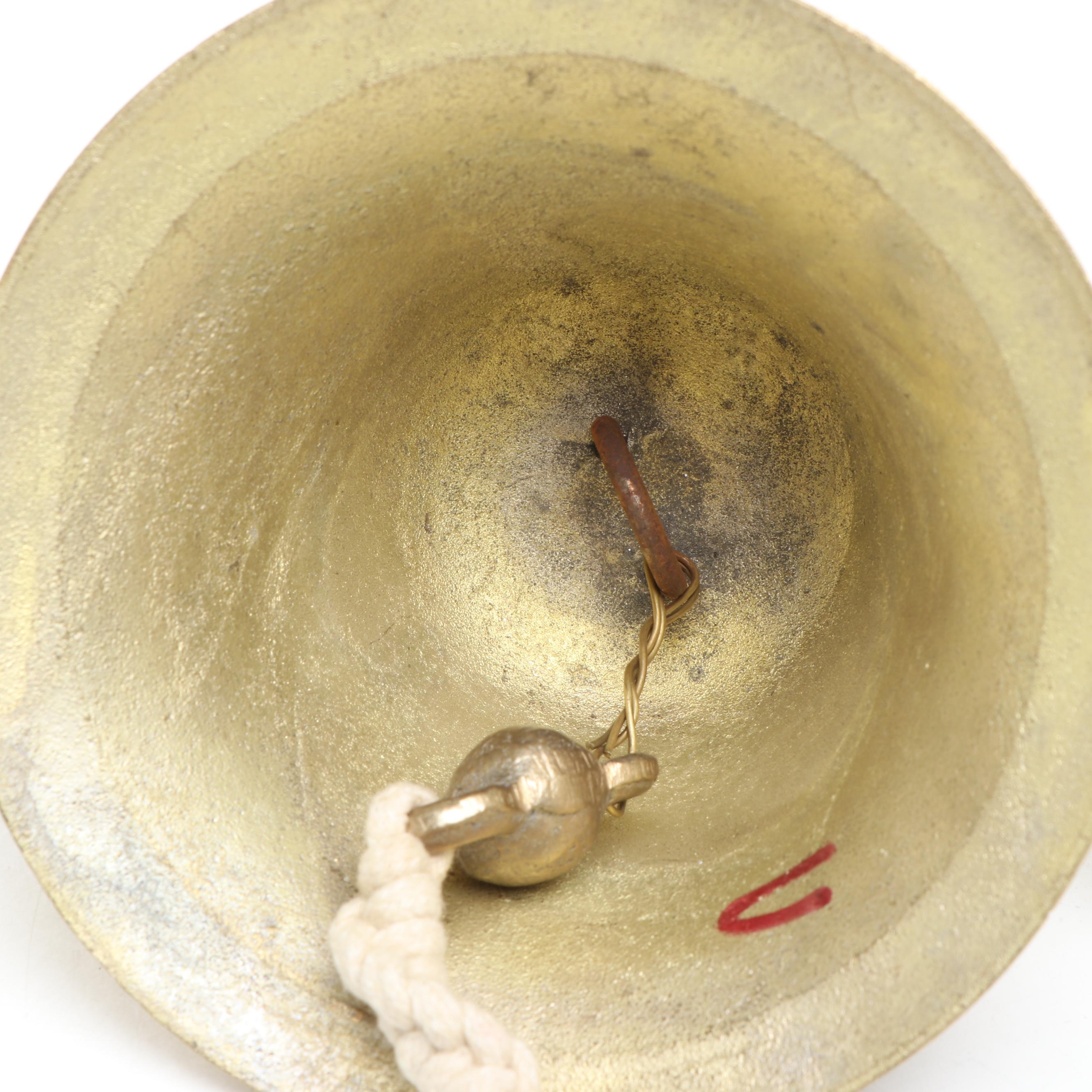 Brass Signed, Door Knockers, Bell, Dolphins and More Decor, Mid to Late 20th C.