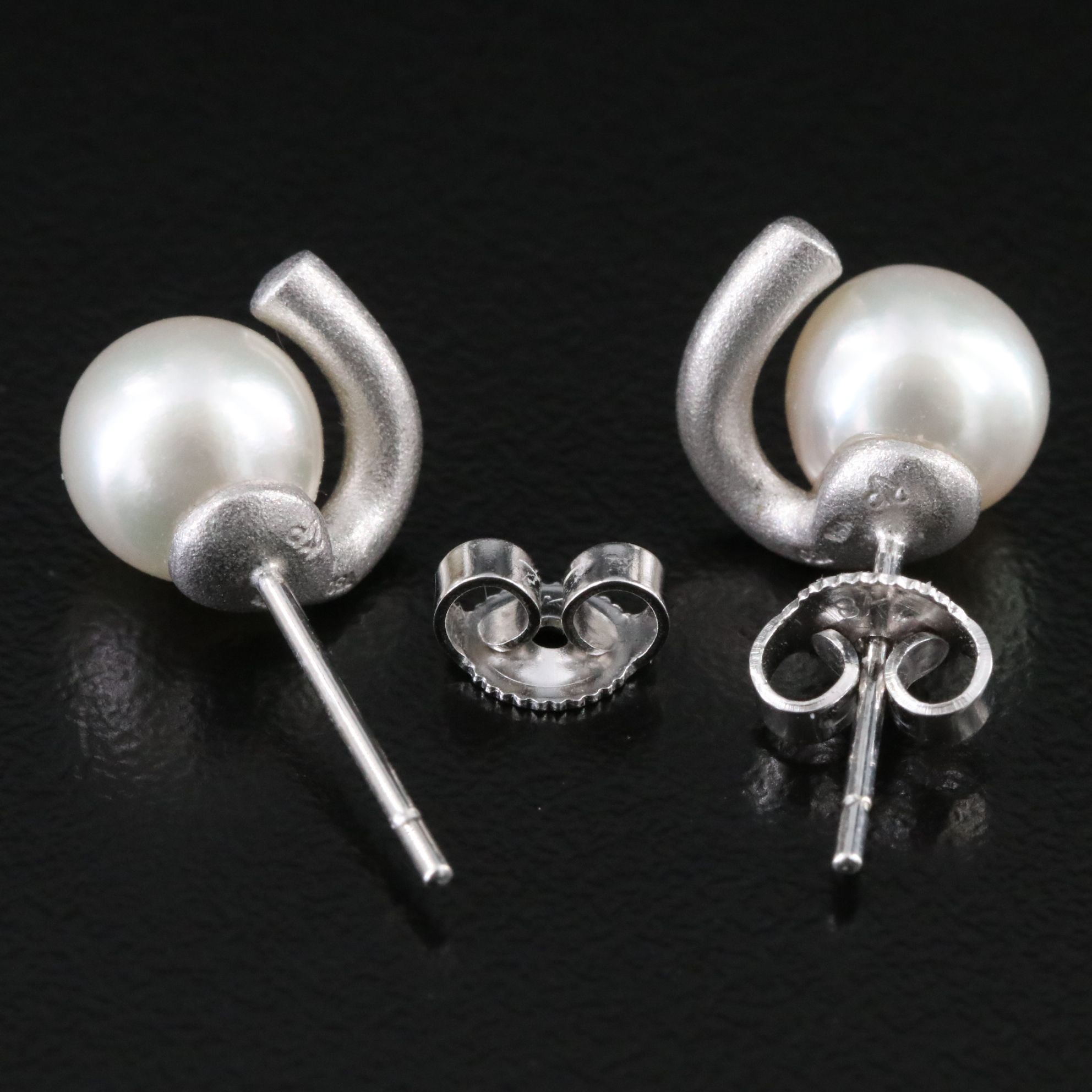 18K Pearl and Diamond Earrings