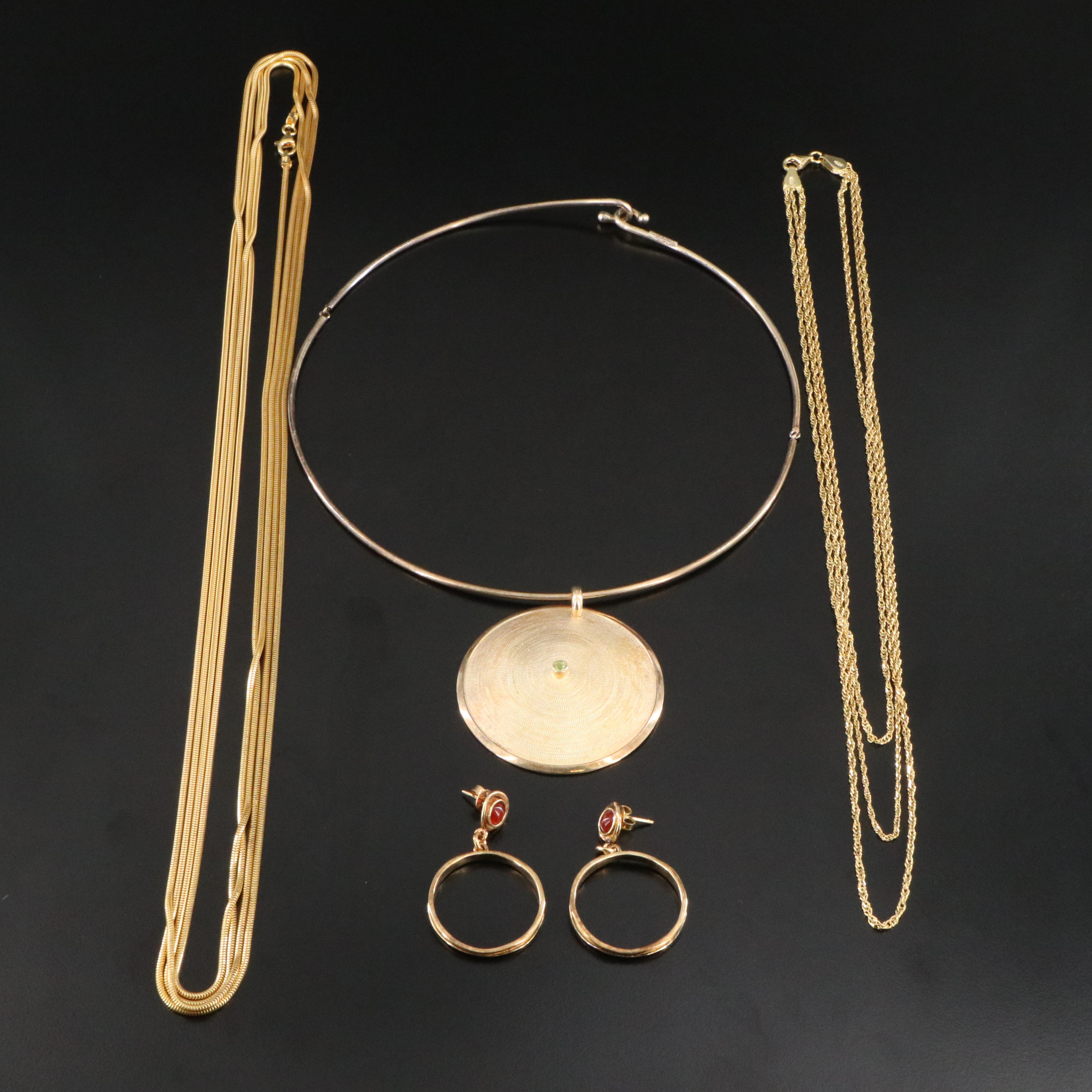 Sterling Jewelry Collection Including Veronese, Carnelian and Peridot