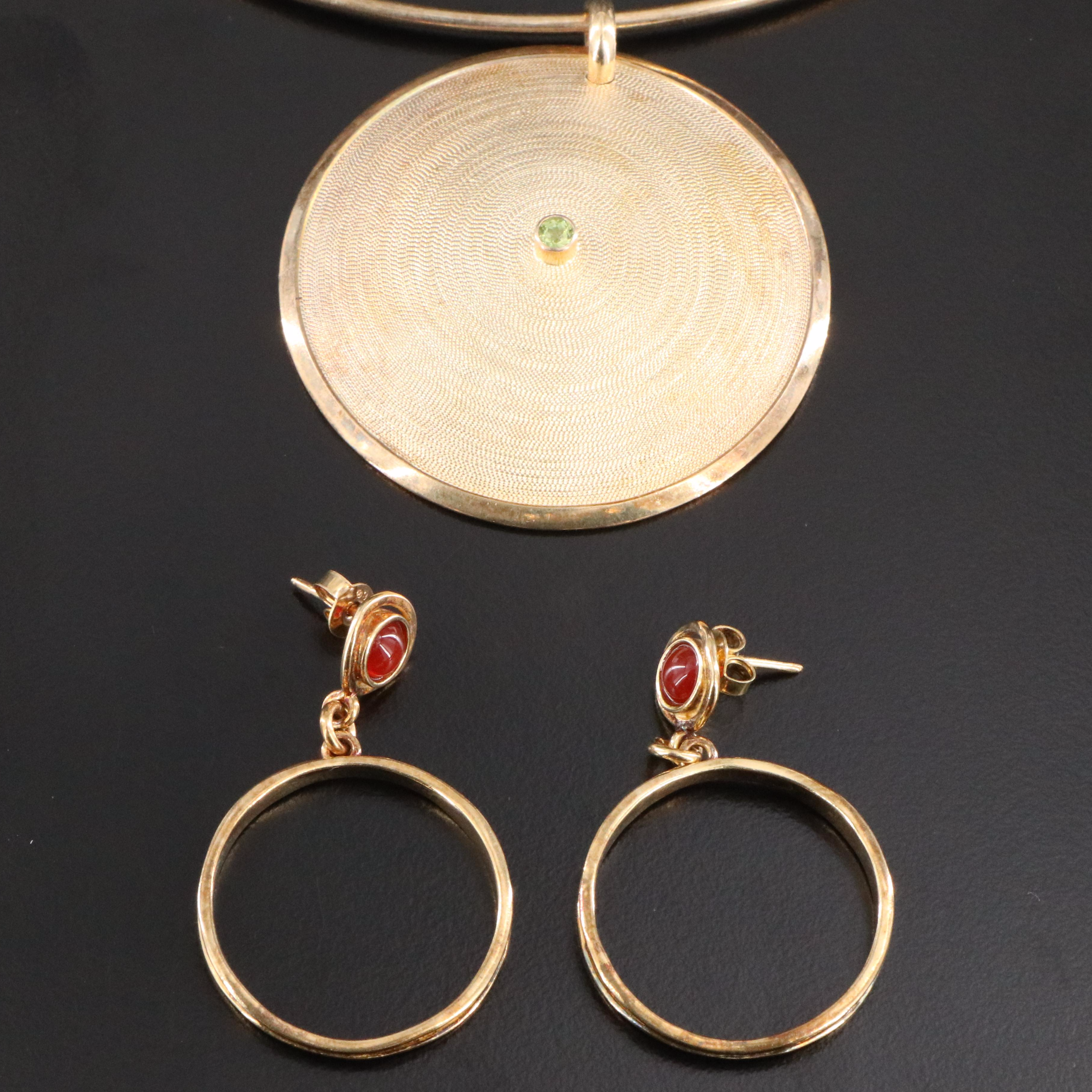 Sterling Jewelry Collection Including Veronese, Carnelian and Peridot