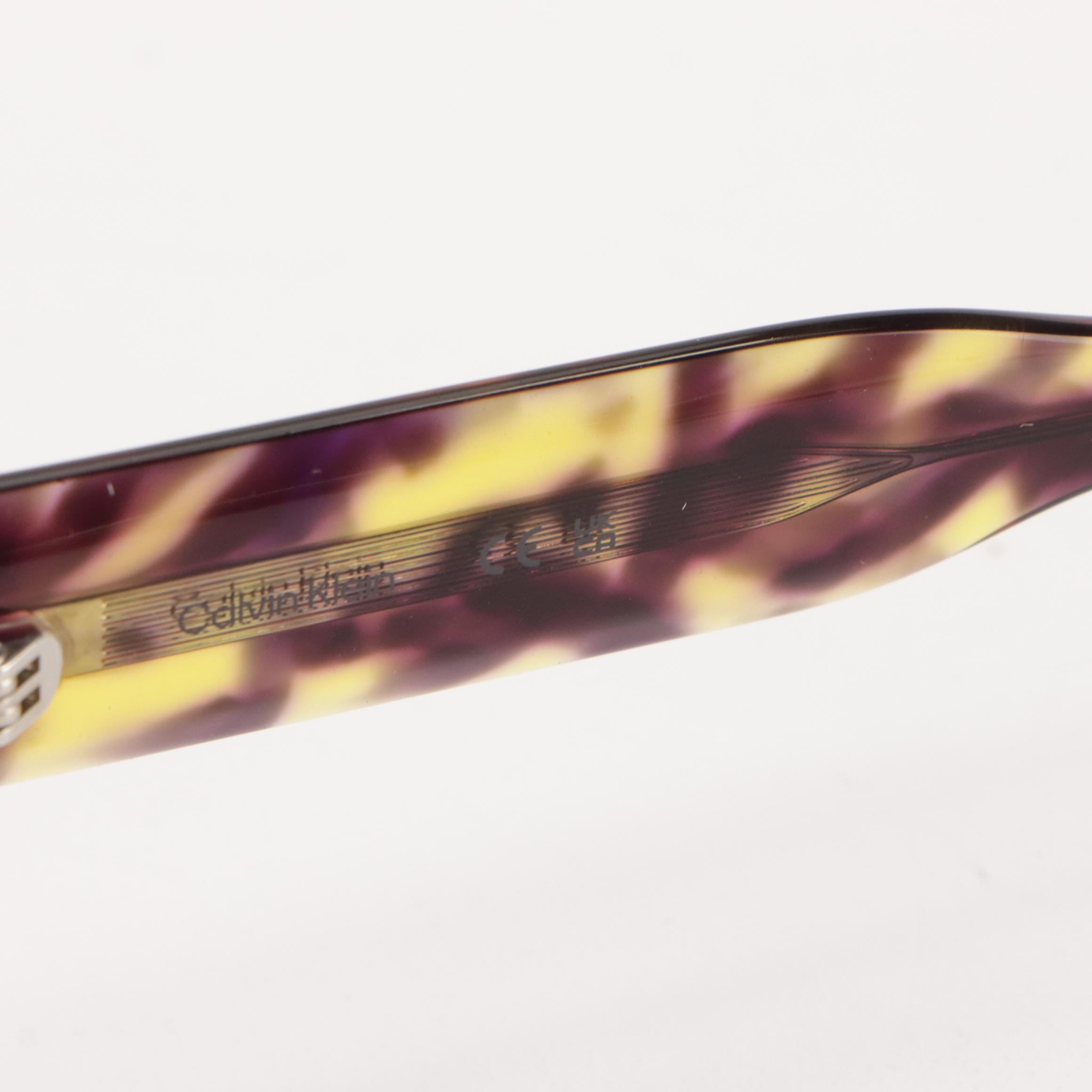 Calvin Klein CK23503S Purple Havana Butterfly Sunglasses with Case