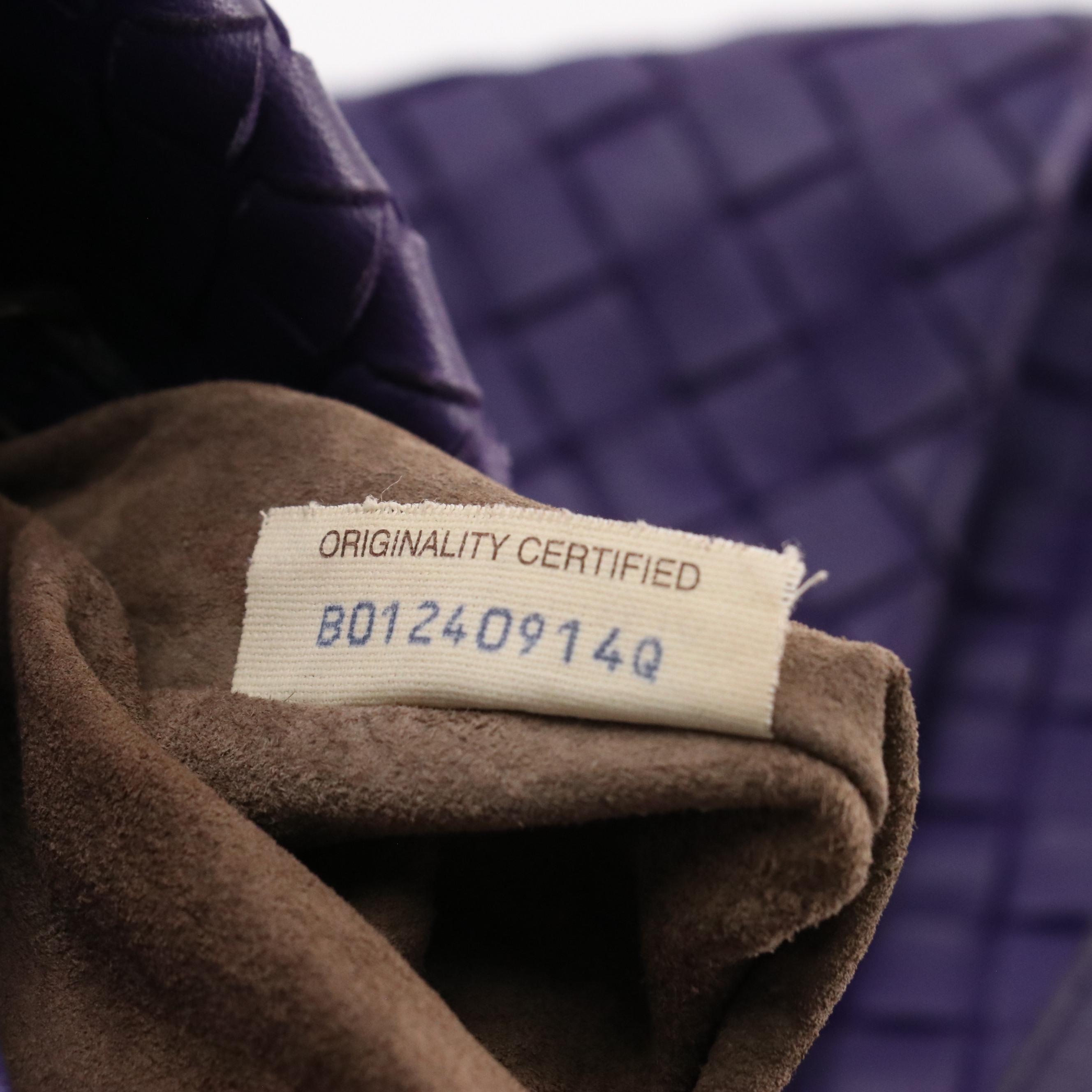 Bottega Veneta Slouchy Shoulder Bag in Deep Violet Intrecciato Nappa Leather