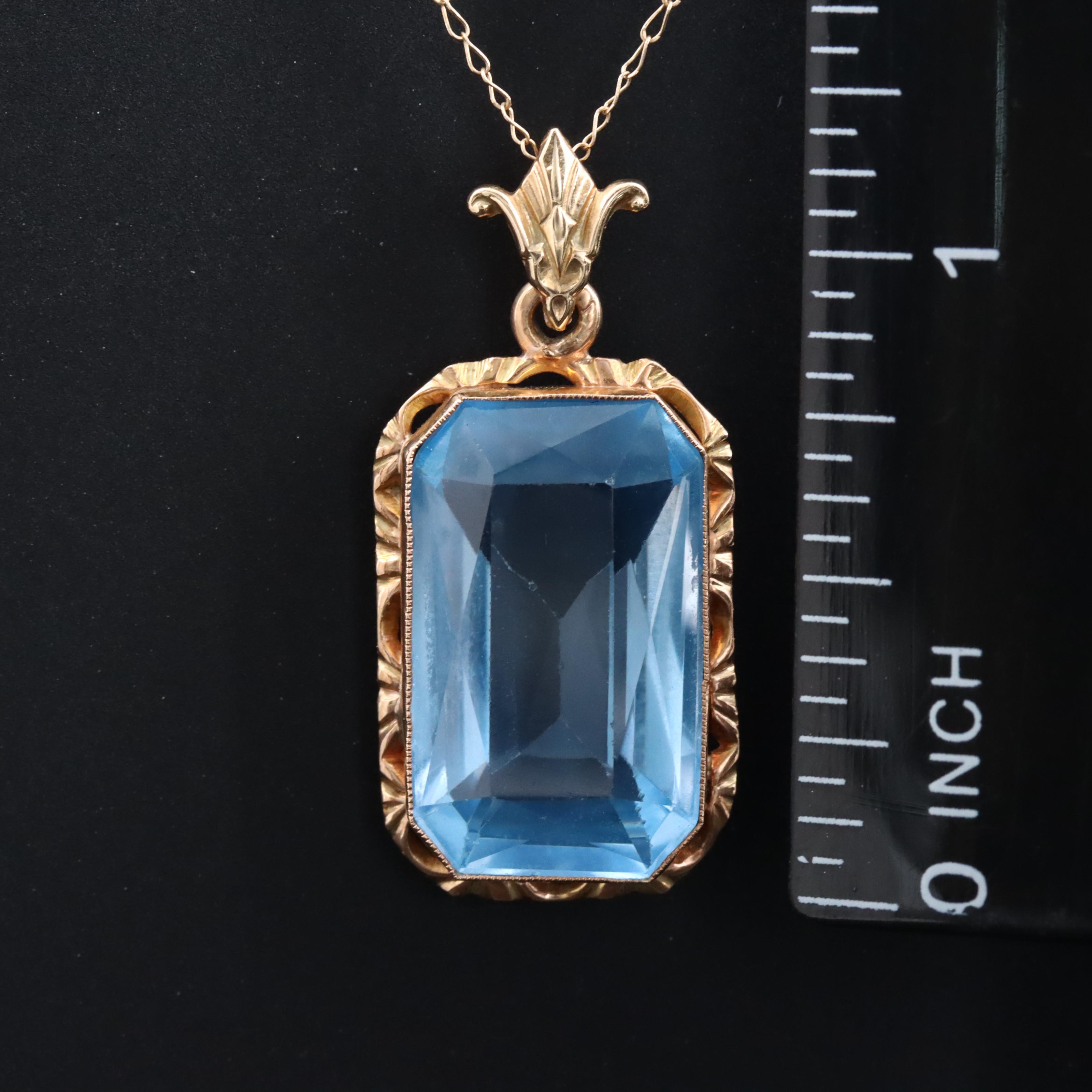 14K Spinel Pendant Necklace