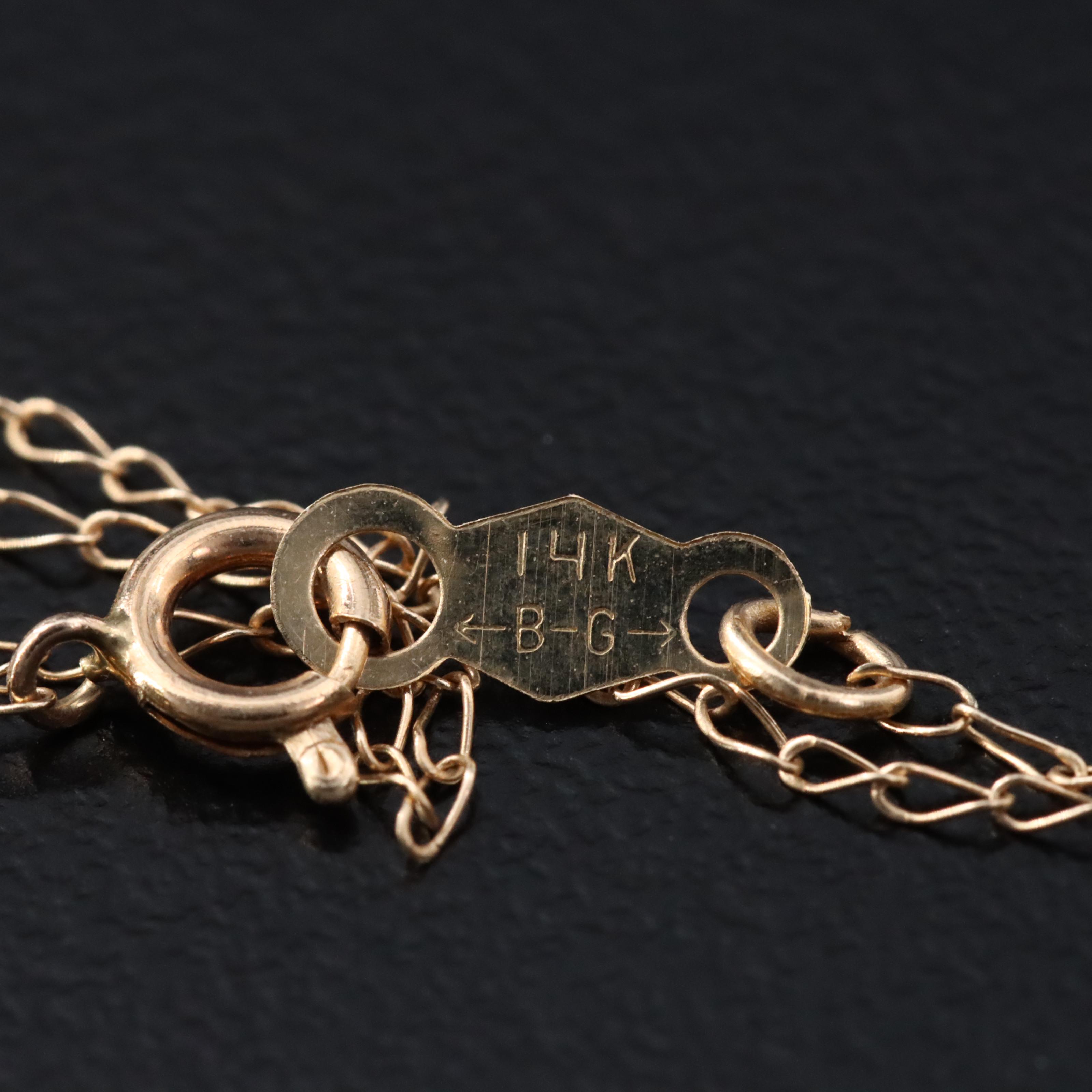 14K Spinel Pendant Necklace