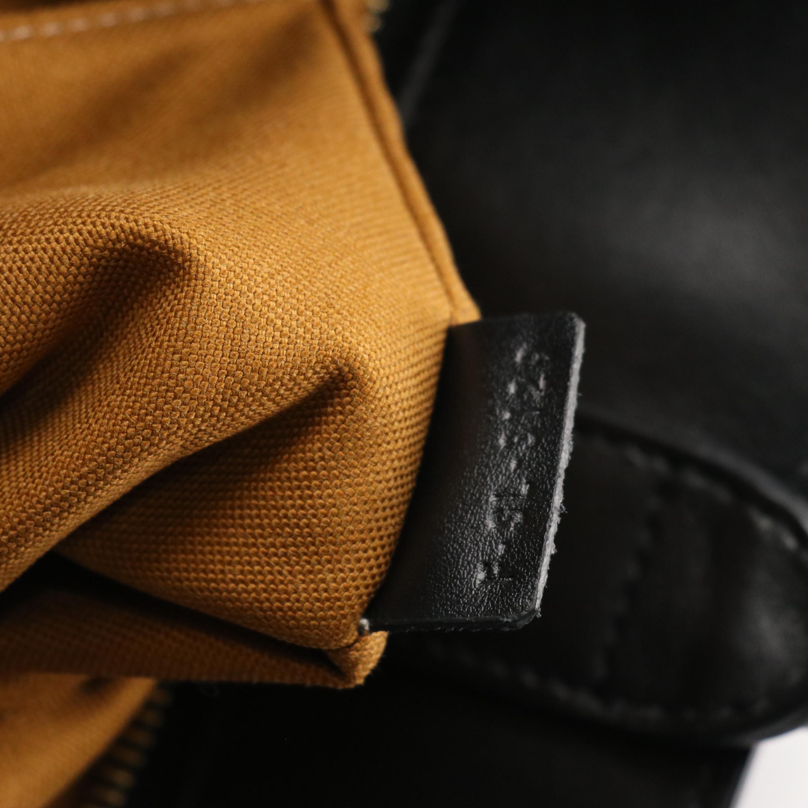 Celine Vertical Cabas Shopper Tote in Black Triomphe Coated Canvas and Leather