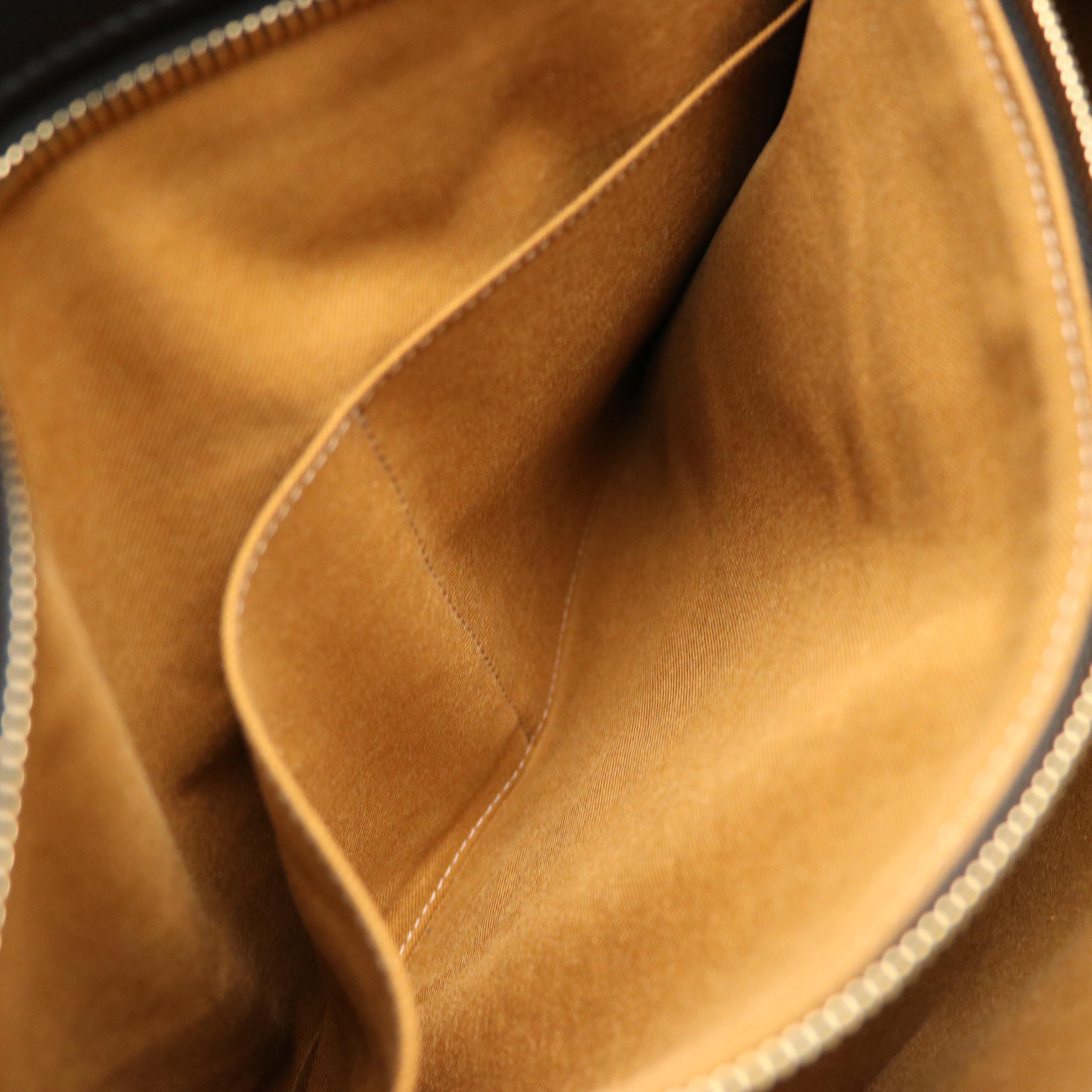 Celine Vertical Cabas Shopper Tote in Black Triomphe Coated Canvas and Leather