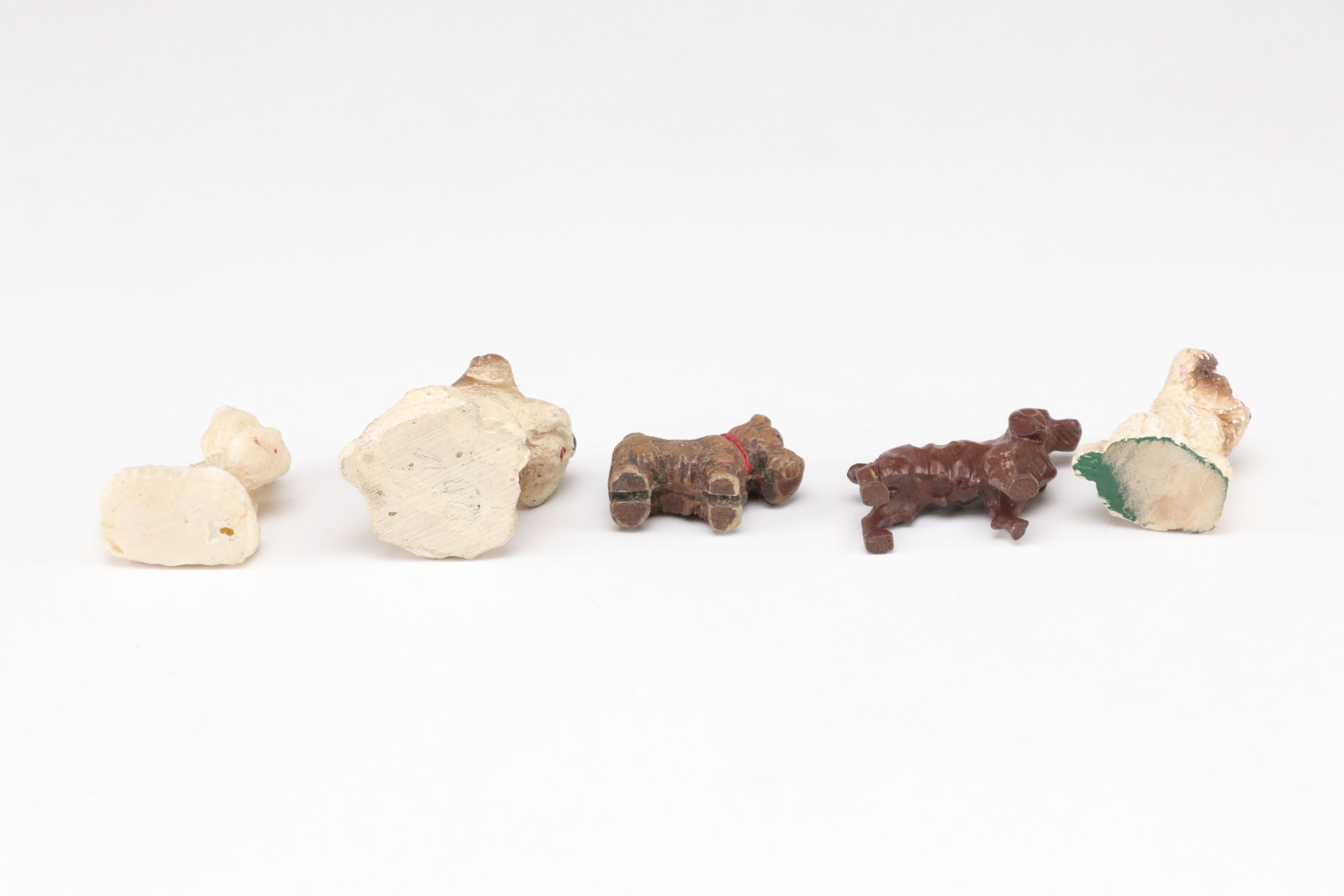Terrier and Other Dog Figurines in Ceramic, Wood, Plastic, Glass, and Resin