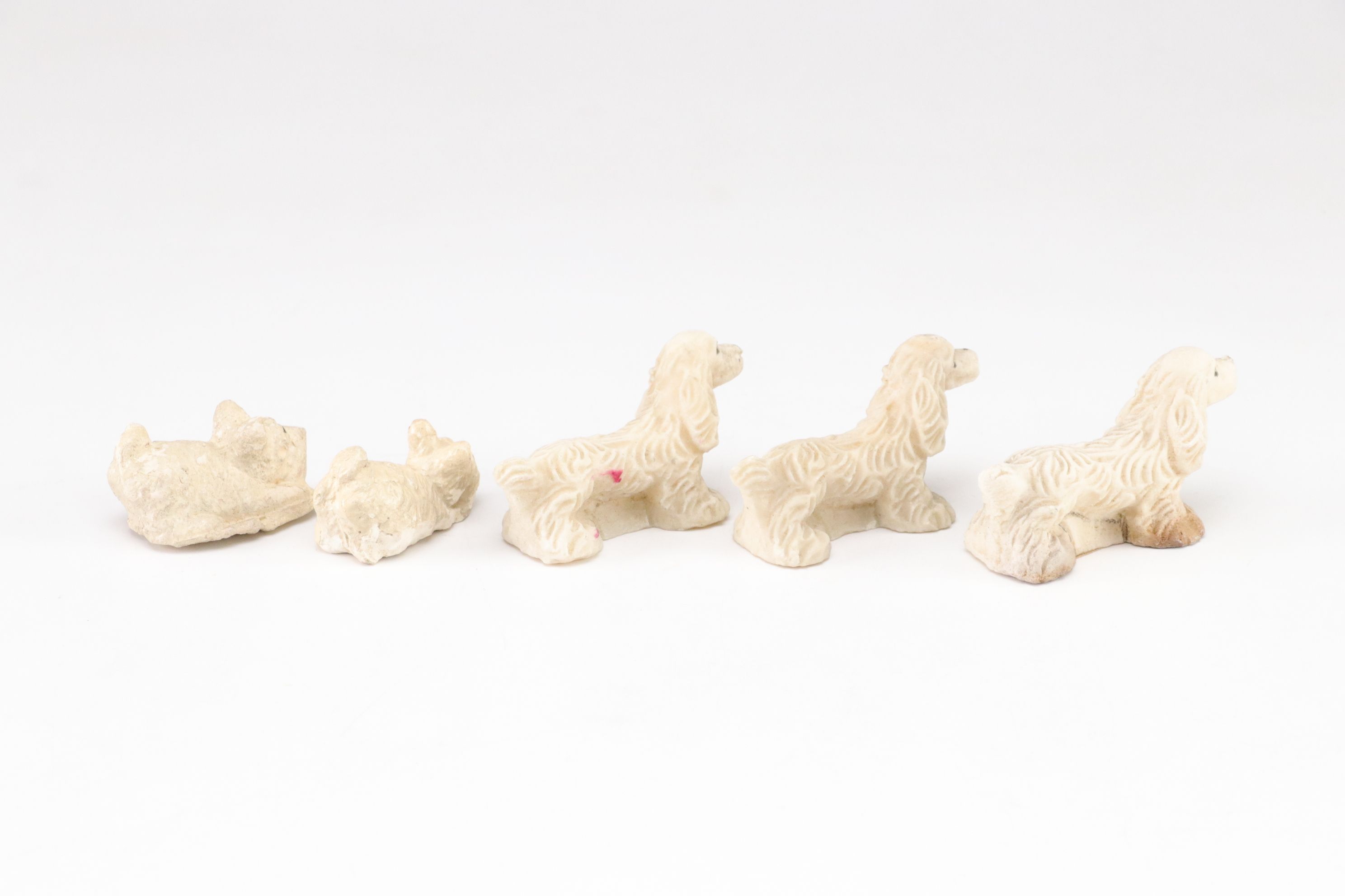 Terrier and Other Dog Figurines in Ceramic, Wood, Plastic, Glass, and Resin