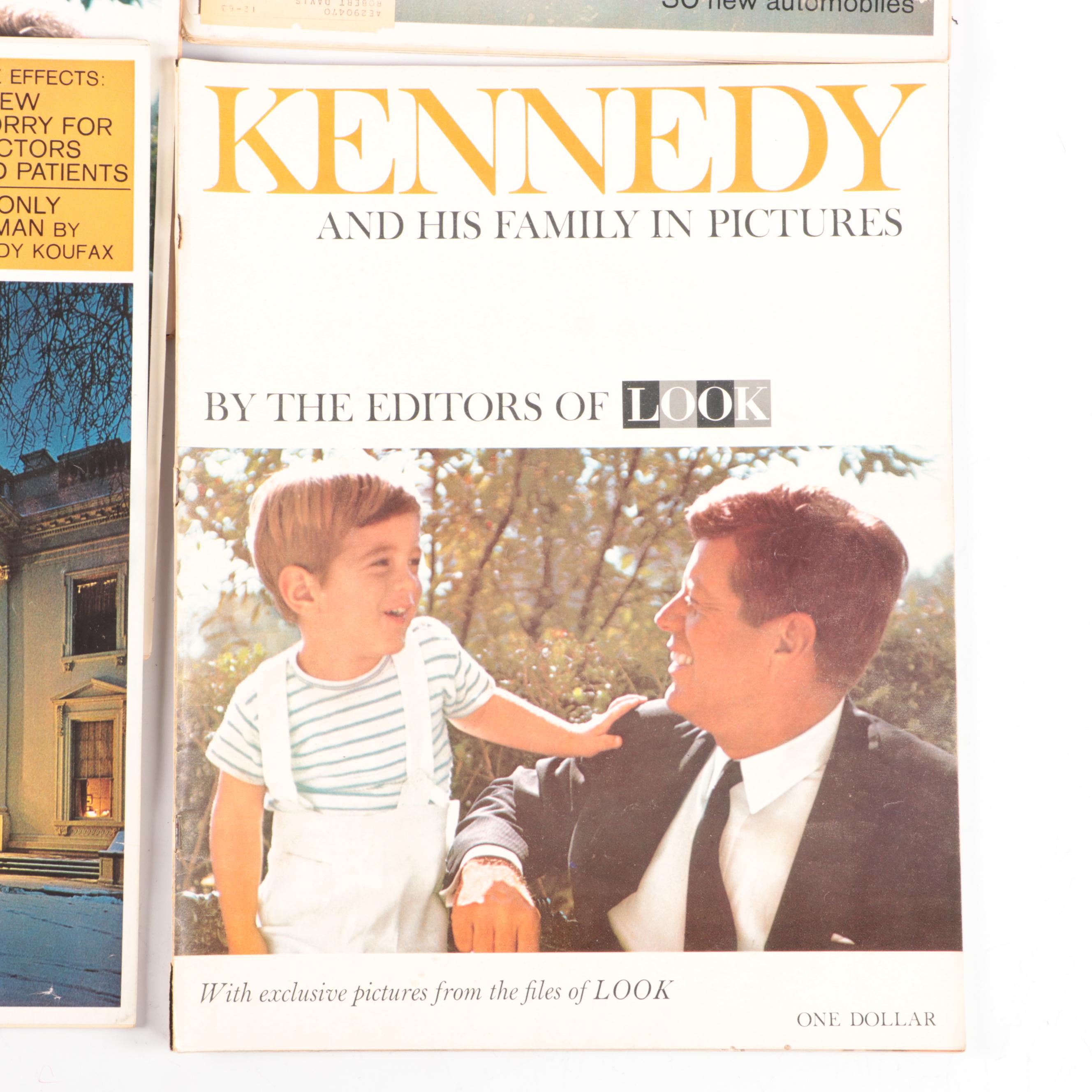 Vintage Kennedy Family Ephemera Featuring "LOOK" Magazine, Late 20th C.