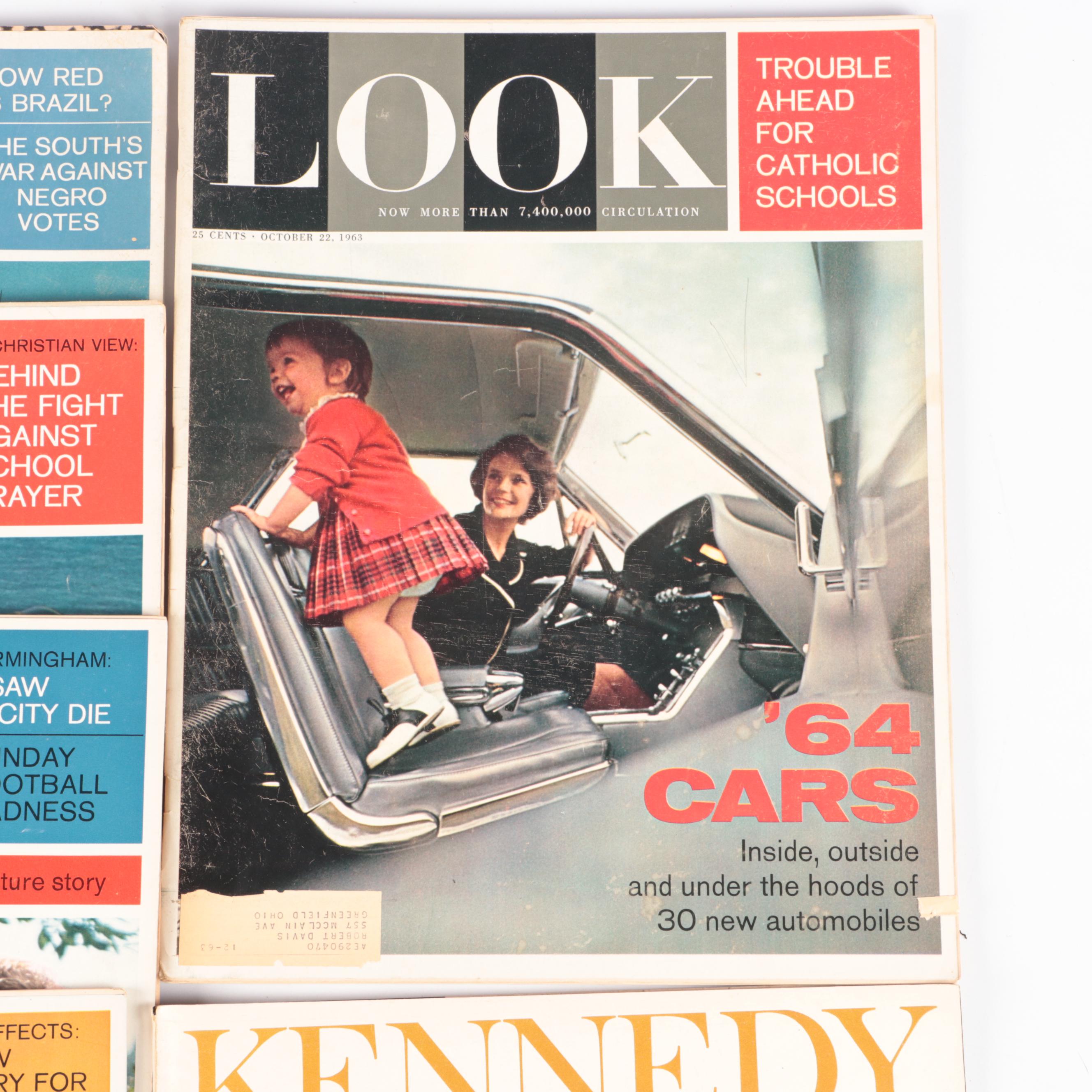 Vintage Kennedy Family Ephemera Featuring "LOOK" Magazine, Late 20th C.