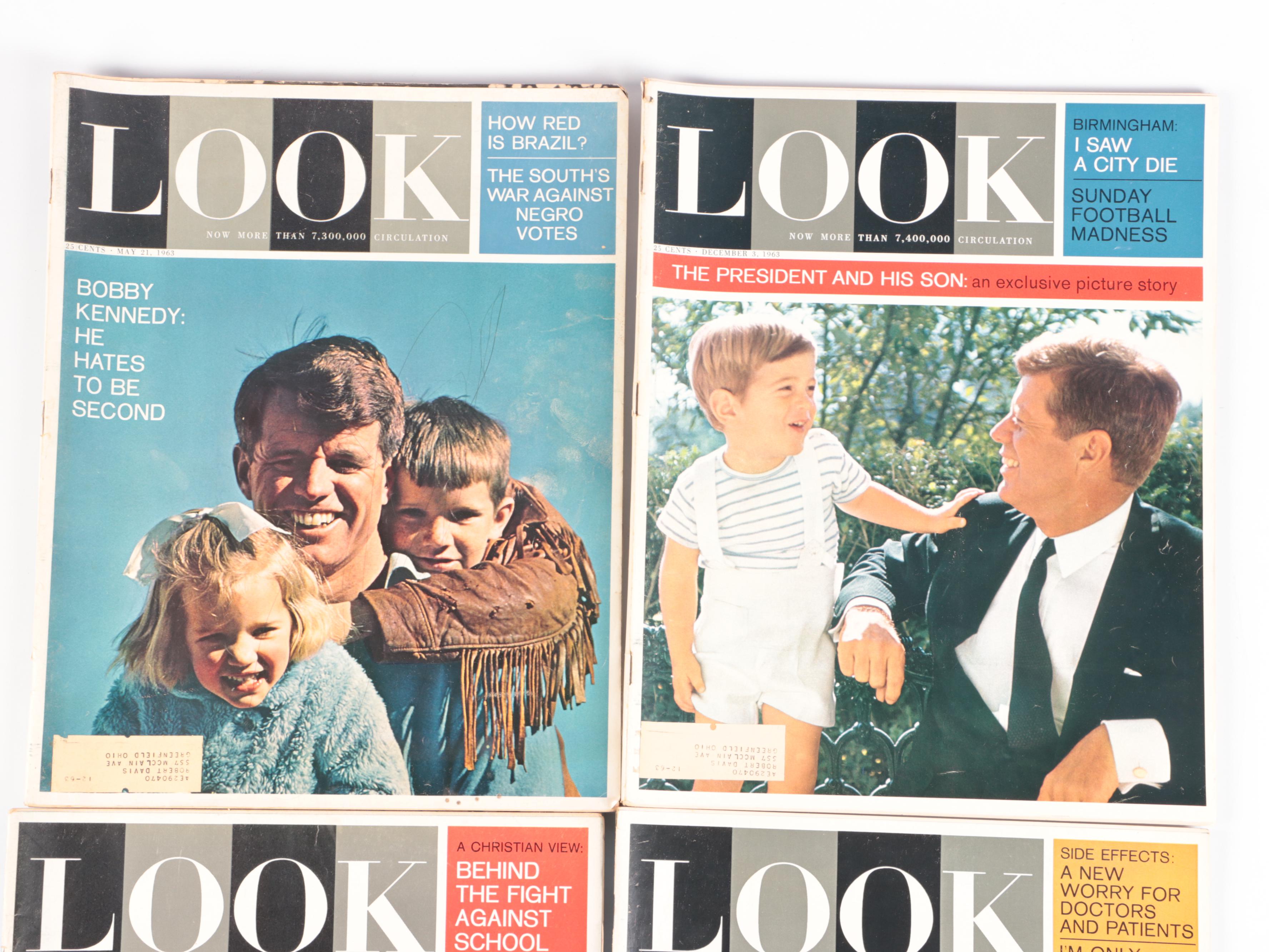 Vintage Kennedy Family Ephemera Featuring "LOOK" Magazine, Late 20th C.