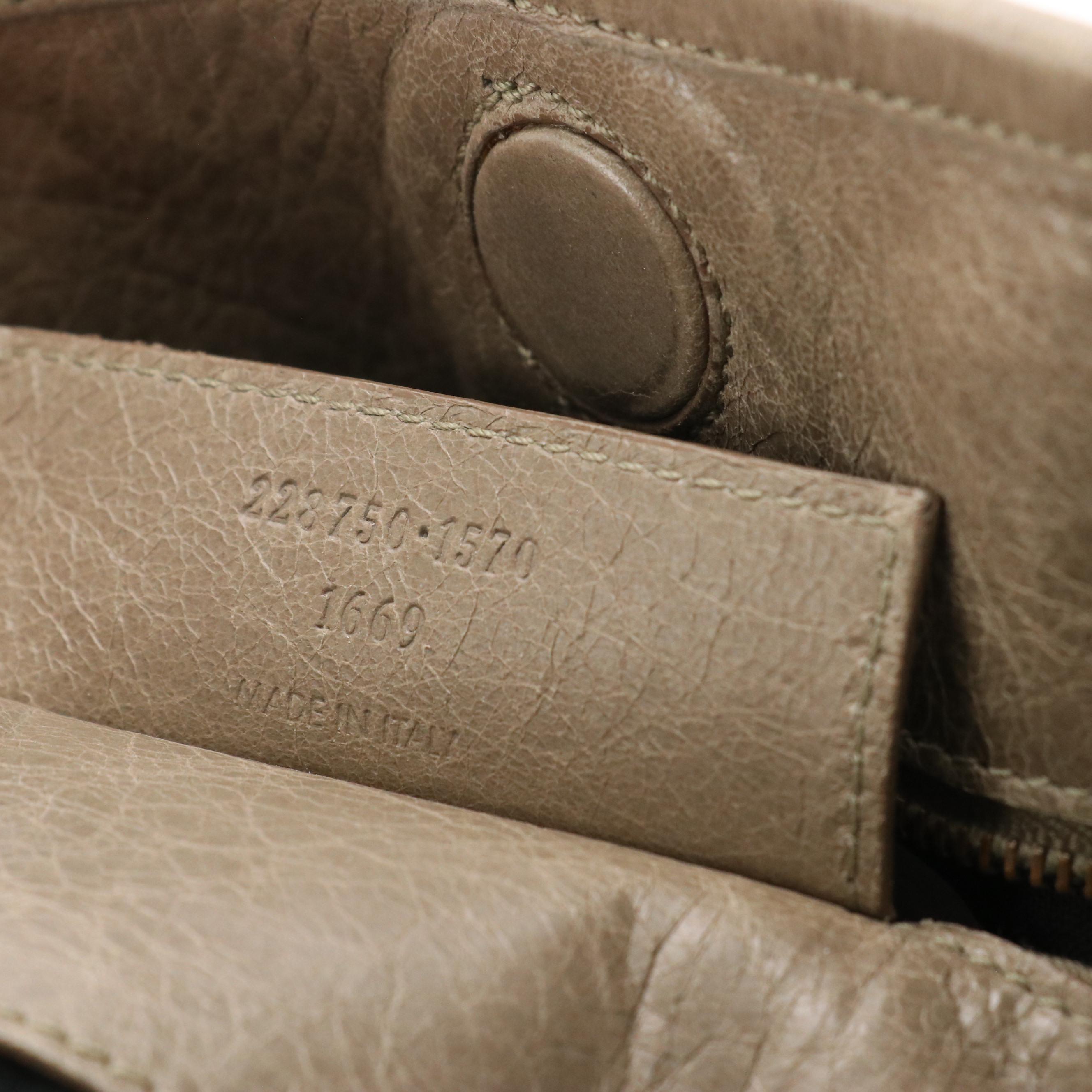 Balenciaga Sunday Classic Studs Tote in Cool Grey Distressed Lambskin Leather