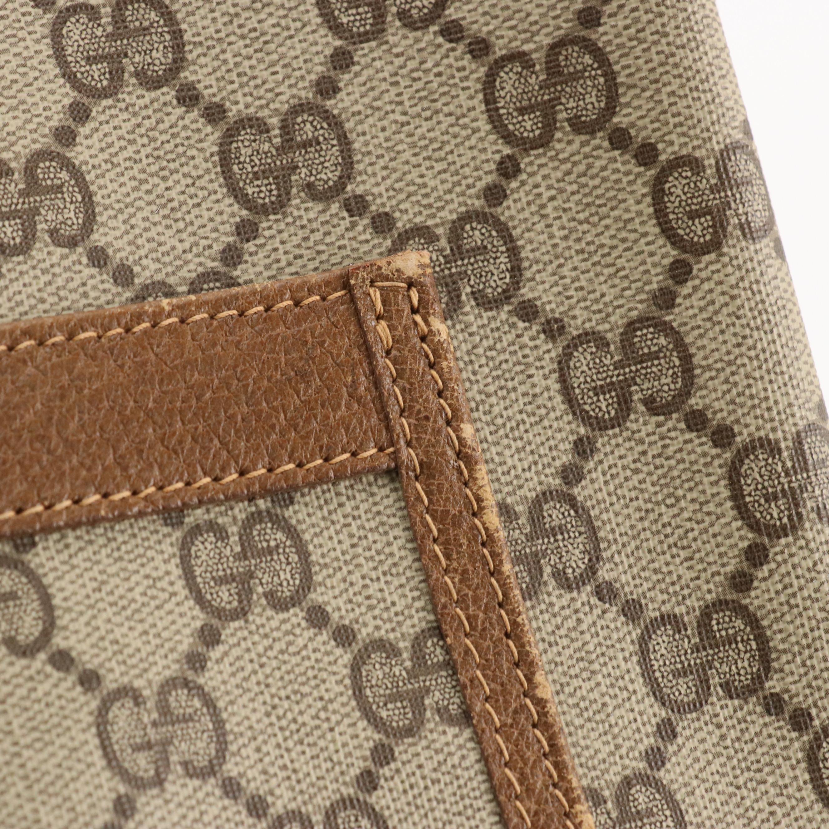 Gucci Accessory Collection Front Pocket Tote in GG Supreme Canvas, Leather & Web