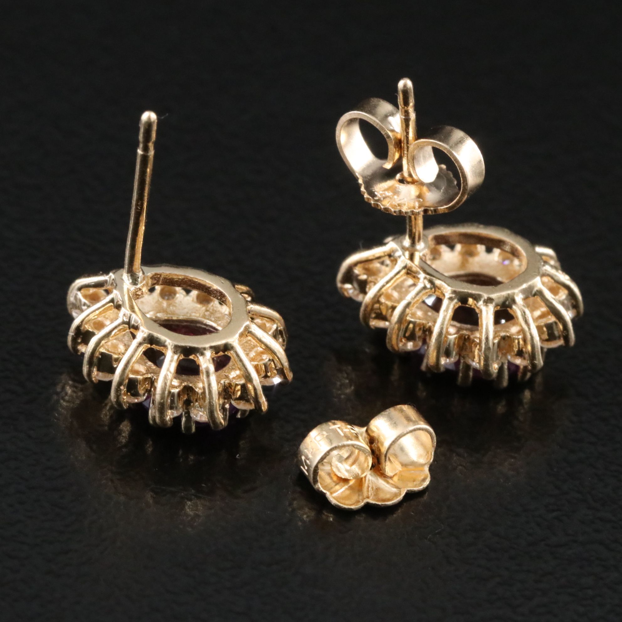 14K Amethyst and 0.29 CTW Diamond Pendant and Earrings