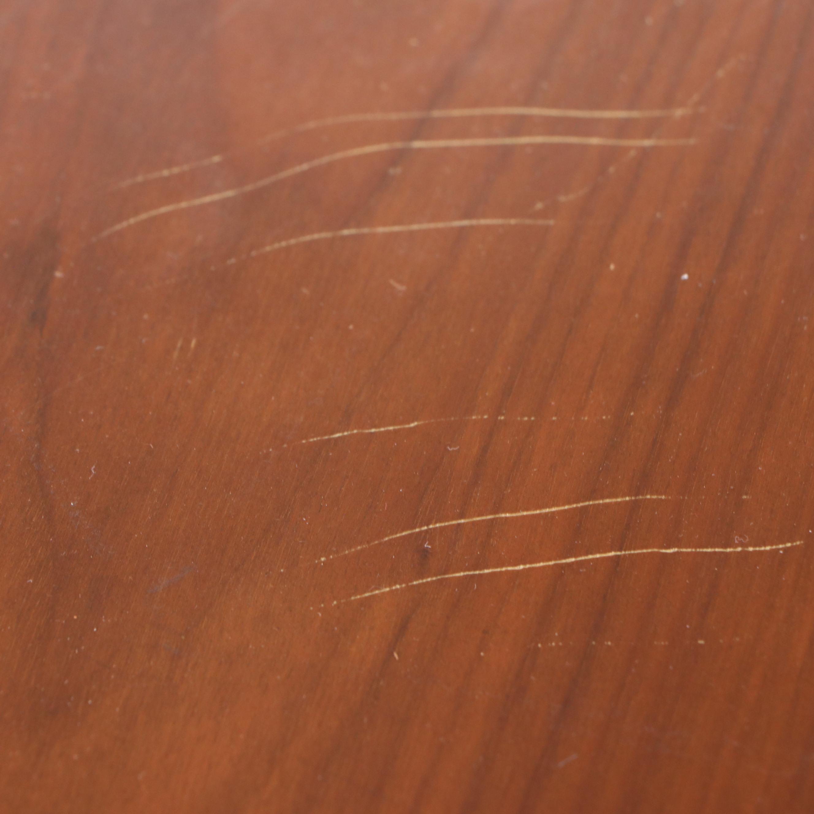 Art Deco Style Mahogany Dining Table with Six Mahogany Chairs