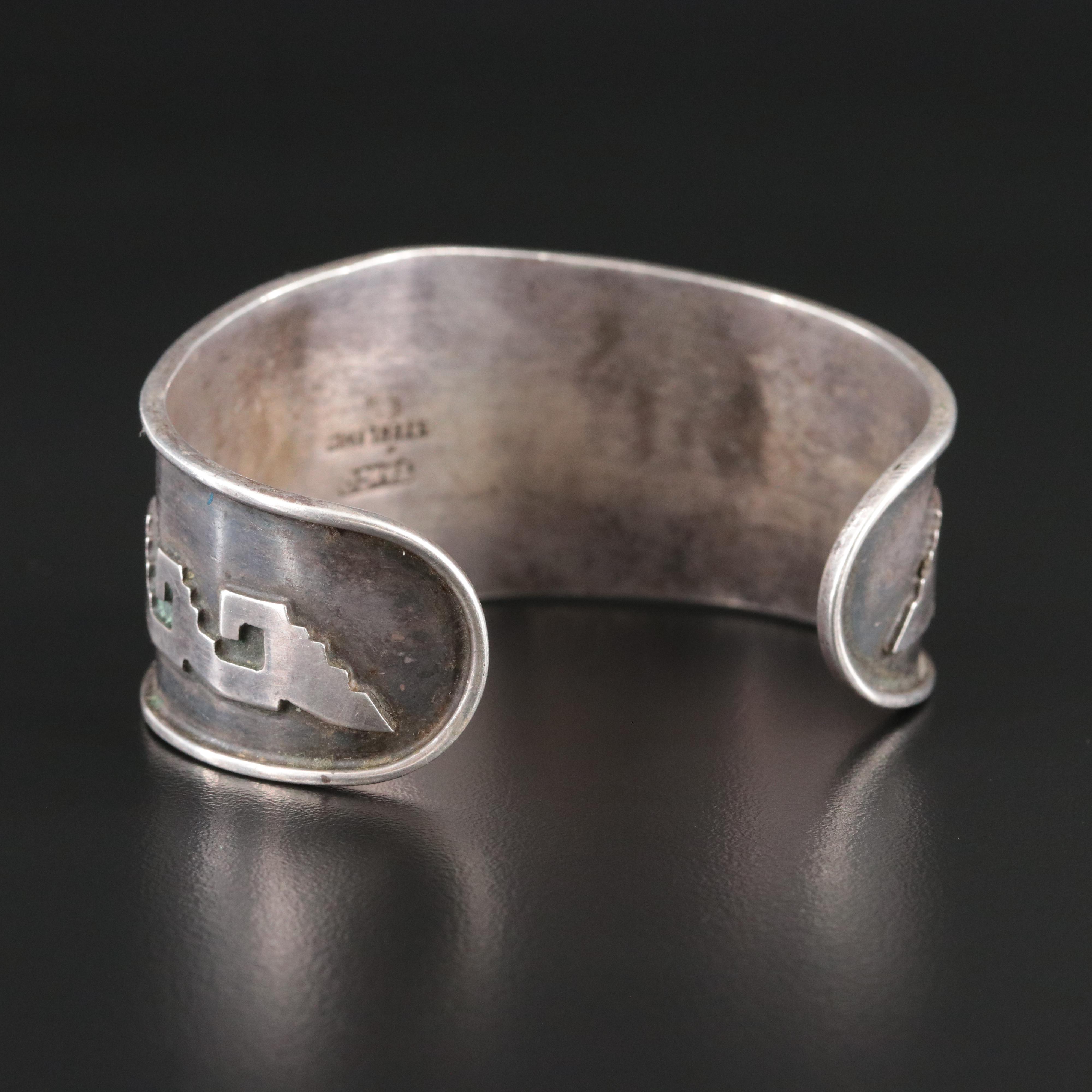 Taxco Mexican Sterling Eagle Warrior Cuff Bracelet