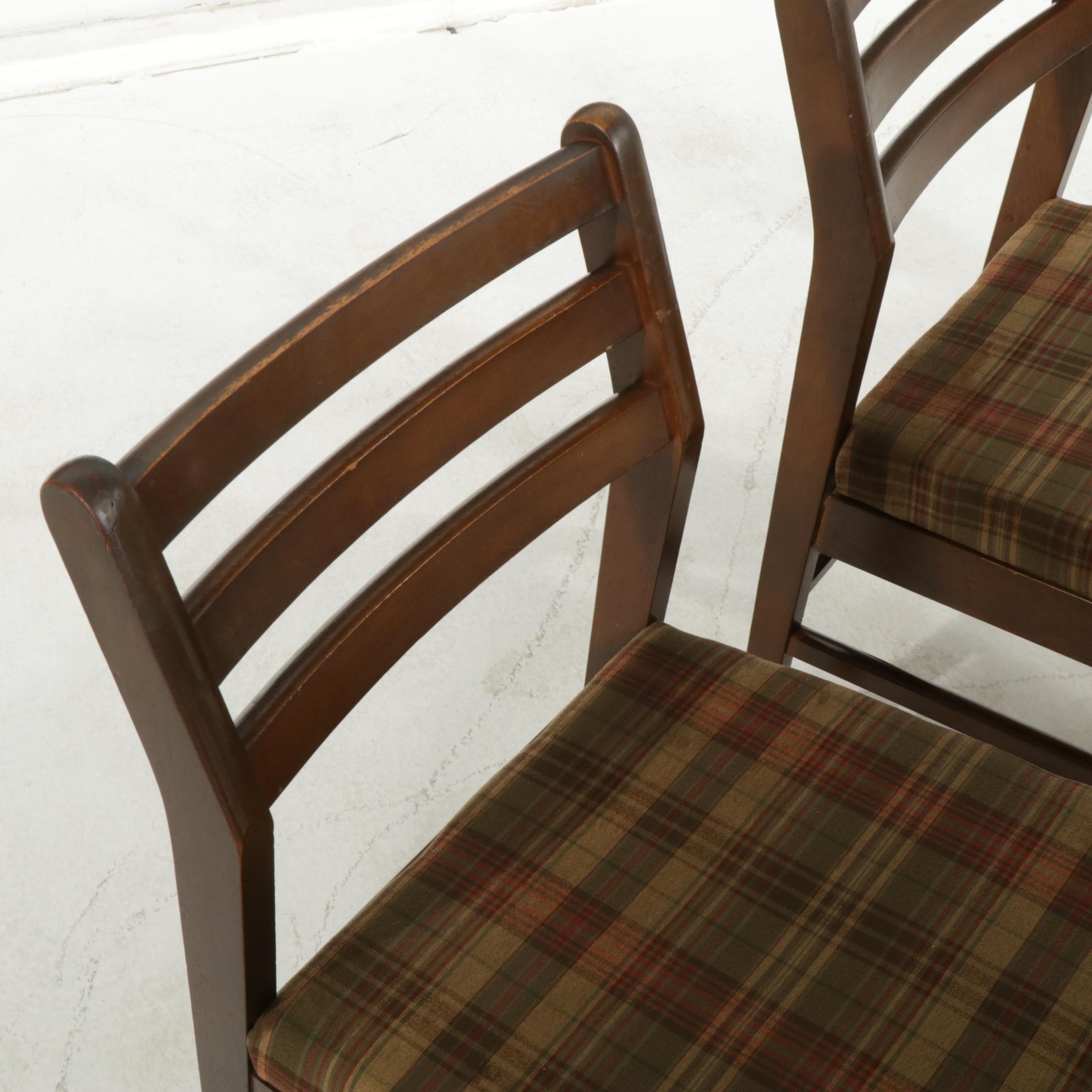 Mid Century Modern Drop-Leaf Dining Table with Six Chairs