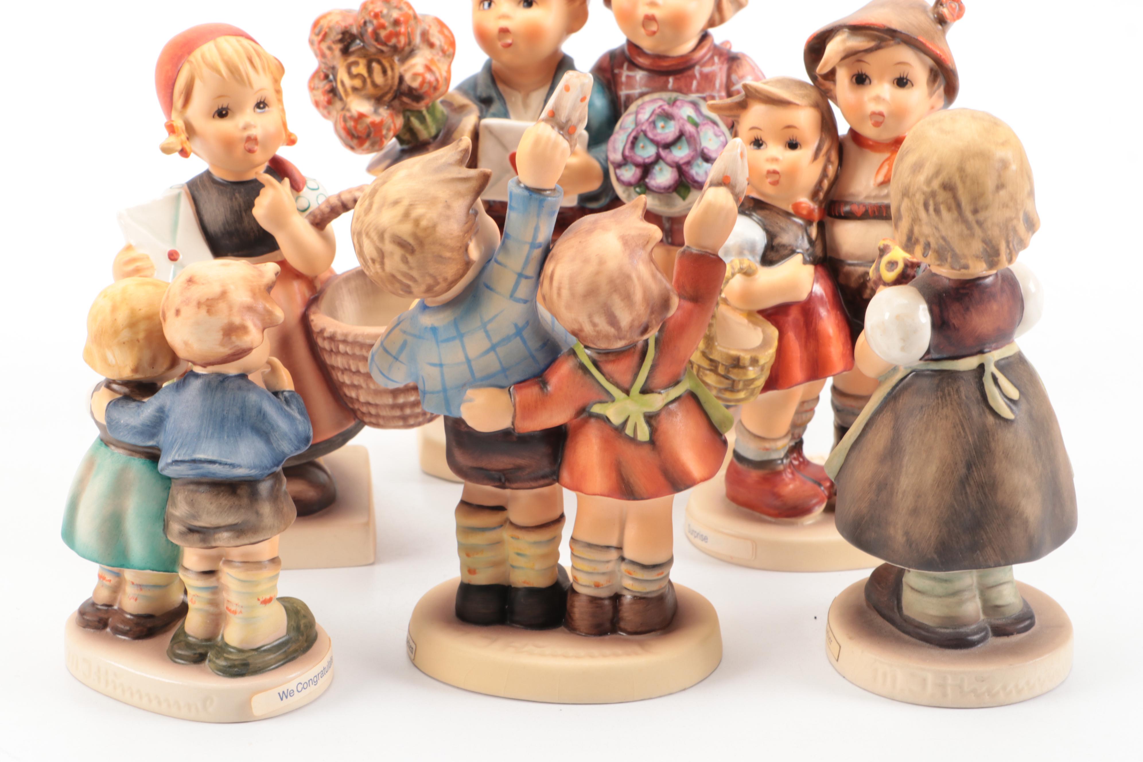 Goebel "The Love Lives On" and More Porcelain Figurines, Late 20th C.