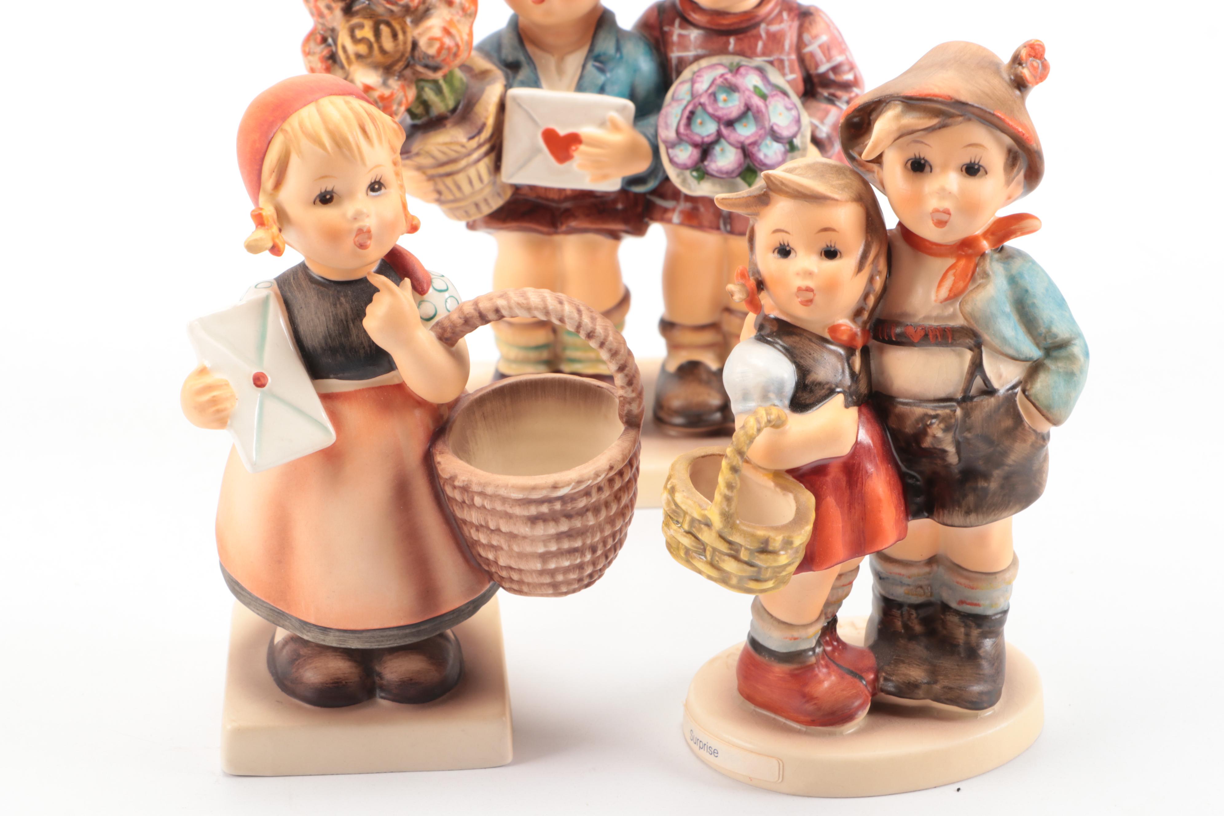 Goebel "The Love Lives On" and More Porcelain Figurines, Late 20th C.